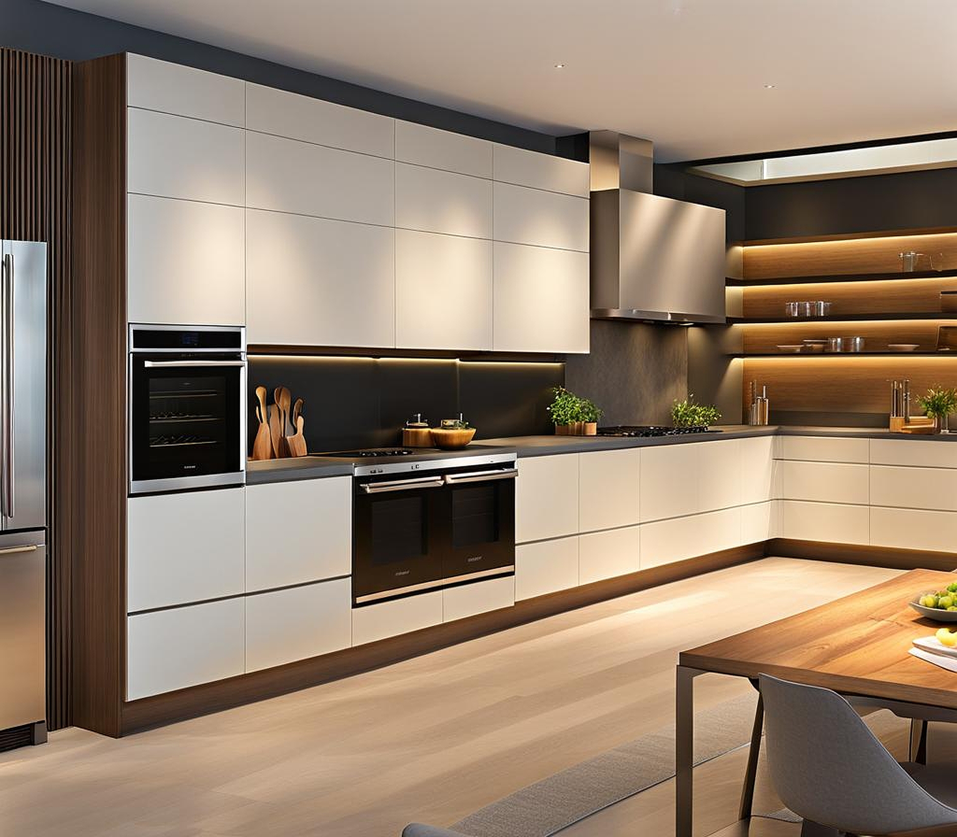 Seamless Kitchen Layouts Incorporating Sleek Double Ovens