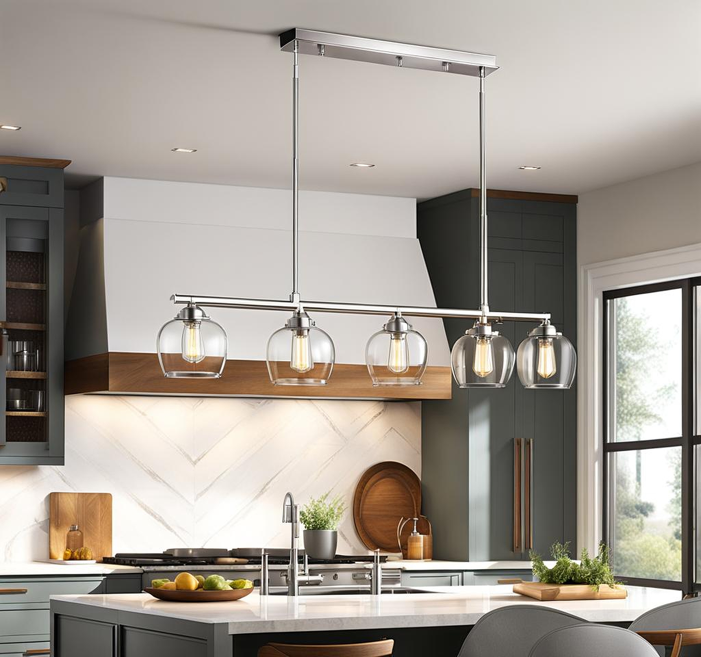 Glow Up Your Kitchen with Breathtaking Silver Light Fixtures