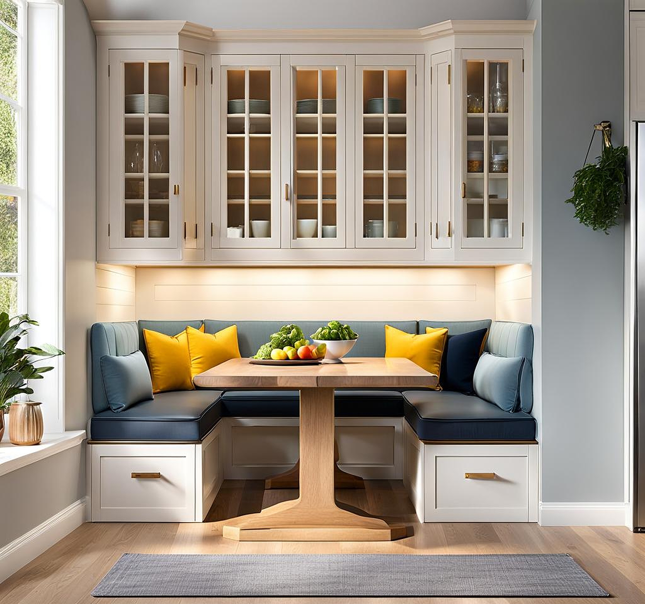 kitchen nook bench with storage