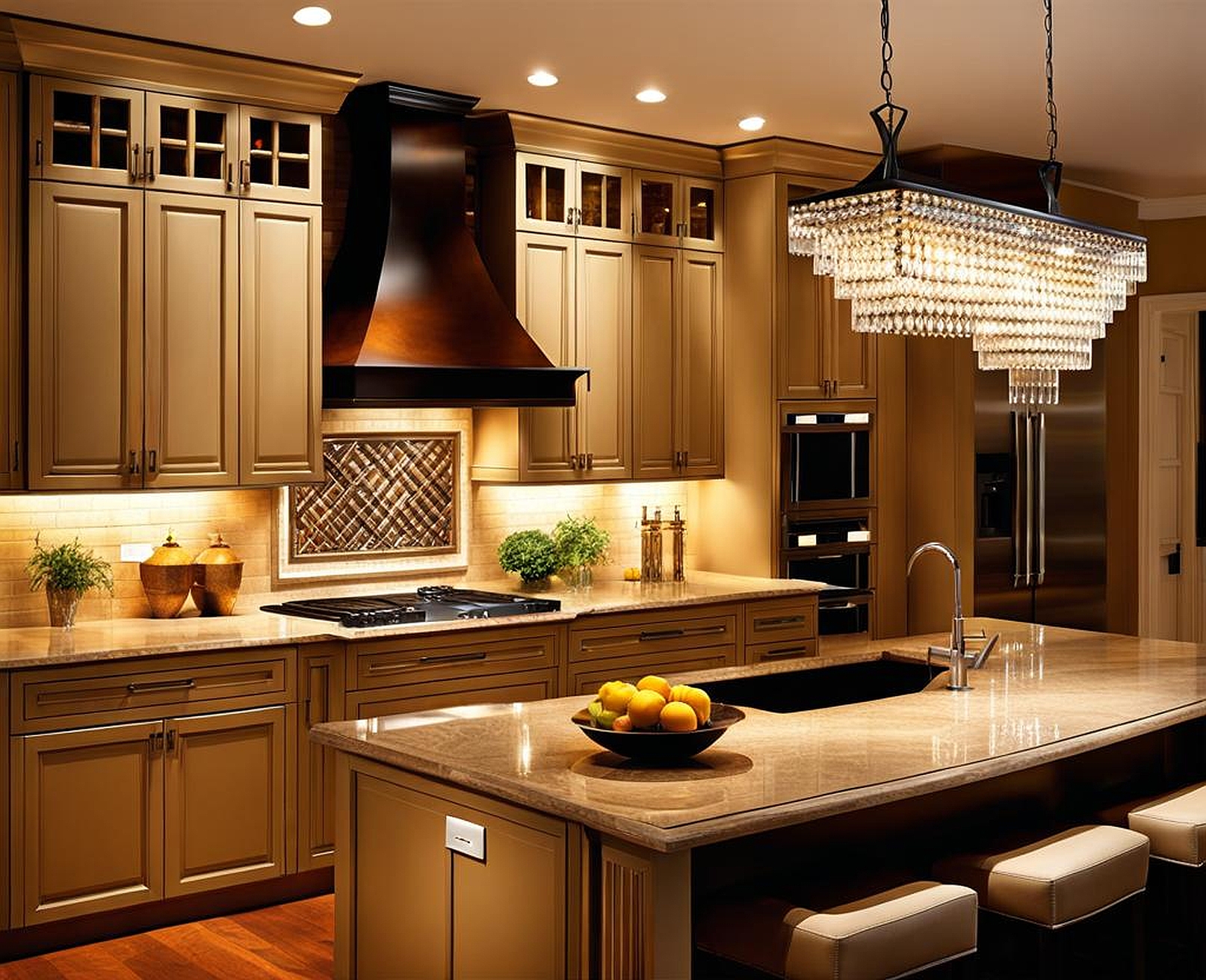 Stylish Kitchen Pendant Lighting Matching Chandelier Ideas