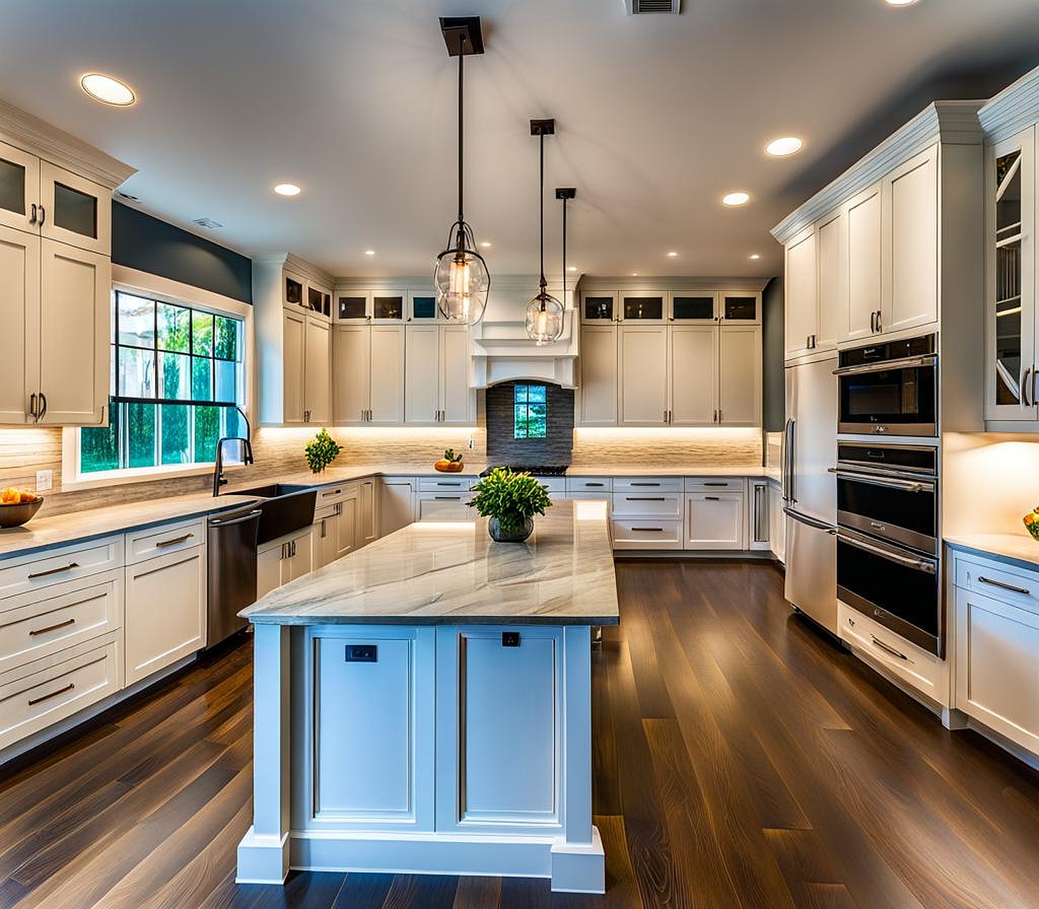 Stunning L-Shaped Kitchen Remodel with Showstopping Island Makeover