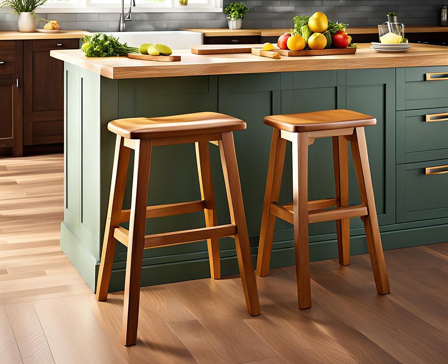 Elegant Kitchen Step Stools with Backs Complementing Your Decor