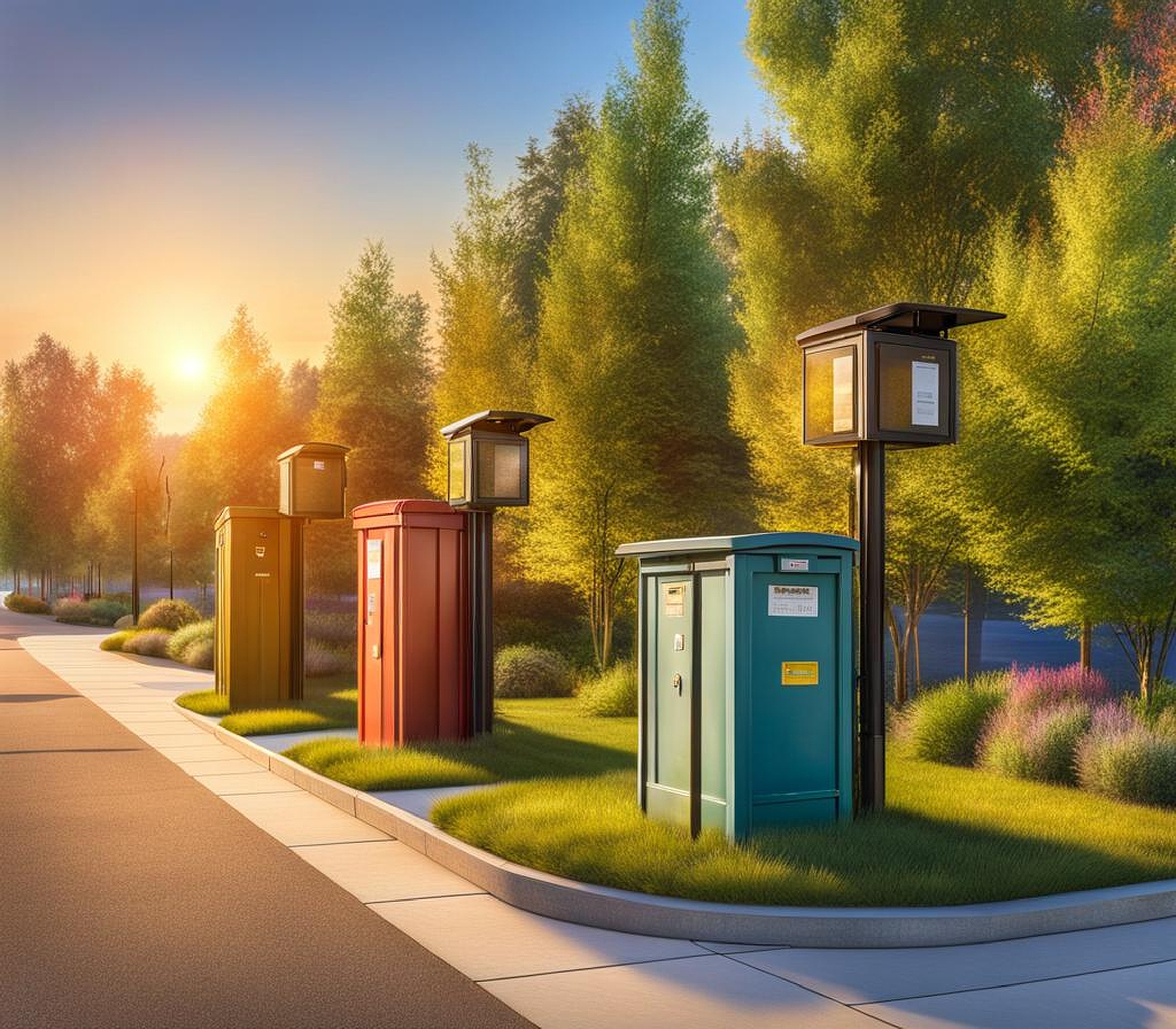 Enchanting Landscapes Surrounding Utility Boxes