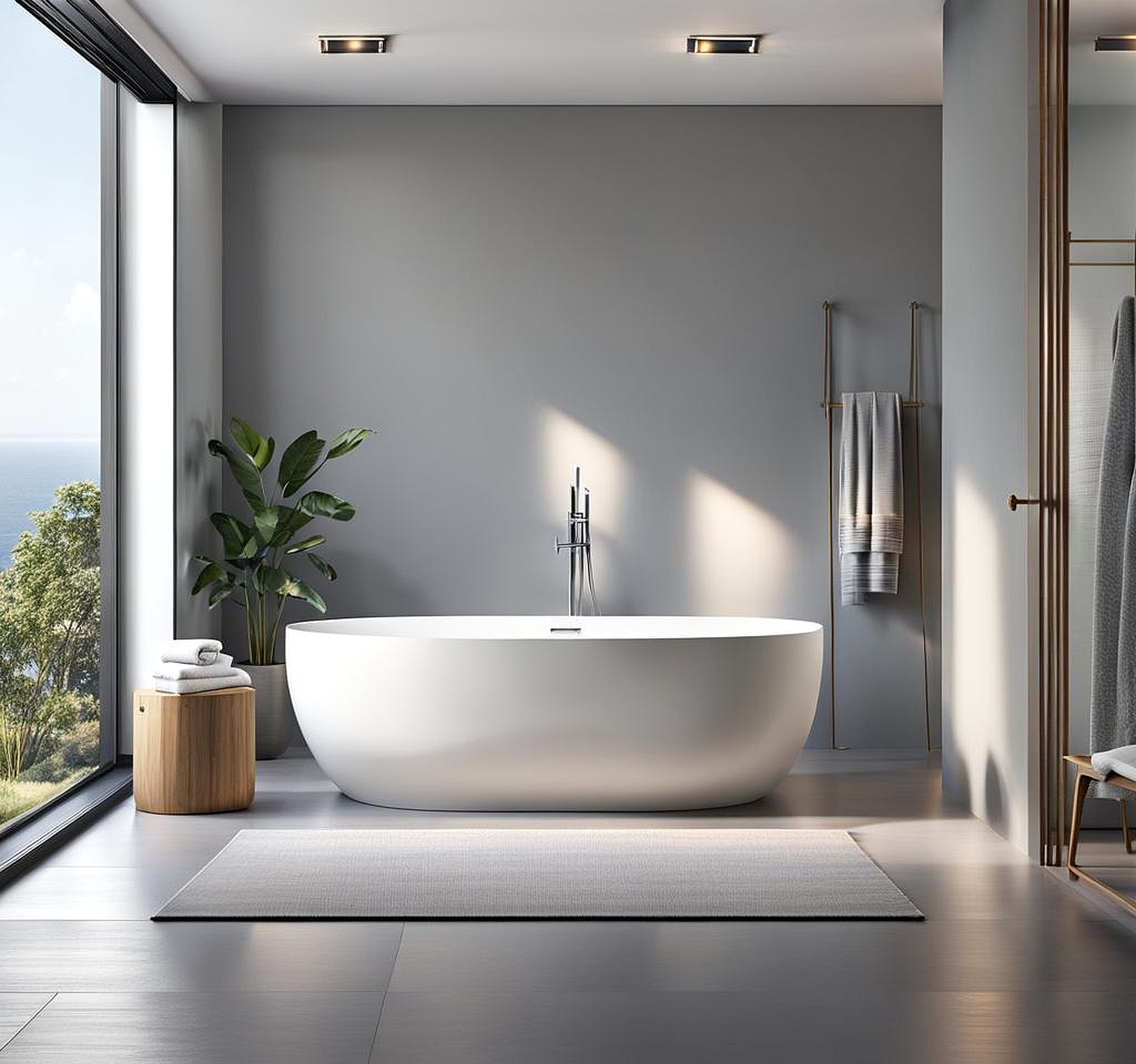 Harmonizing Spaces with Light Grey Paint for Your Serene Bathroom Retreat