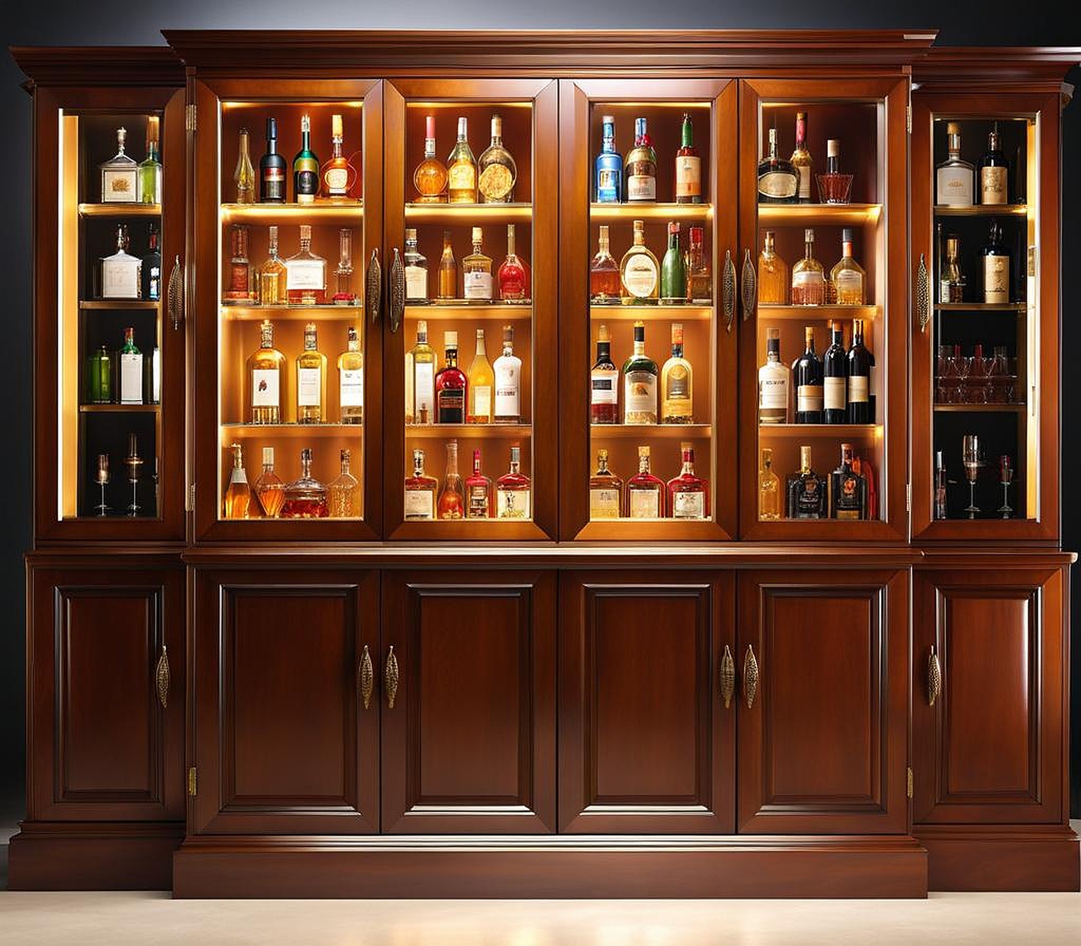 Raise a Glass to Sophisticated Liquor Cabinets with Glass Doors