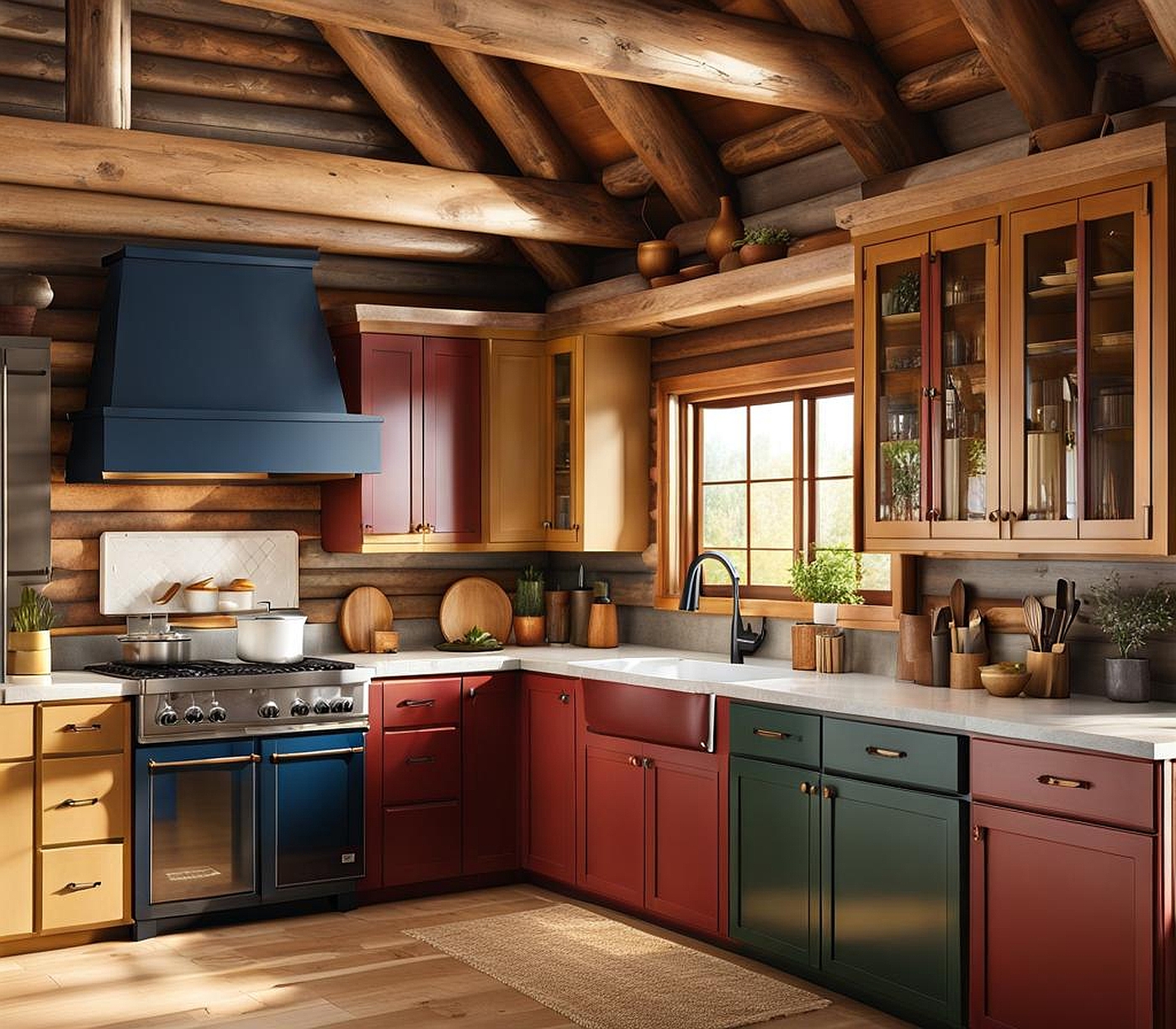 Cozy Cabin Kitchen Cabinet Color Stories