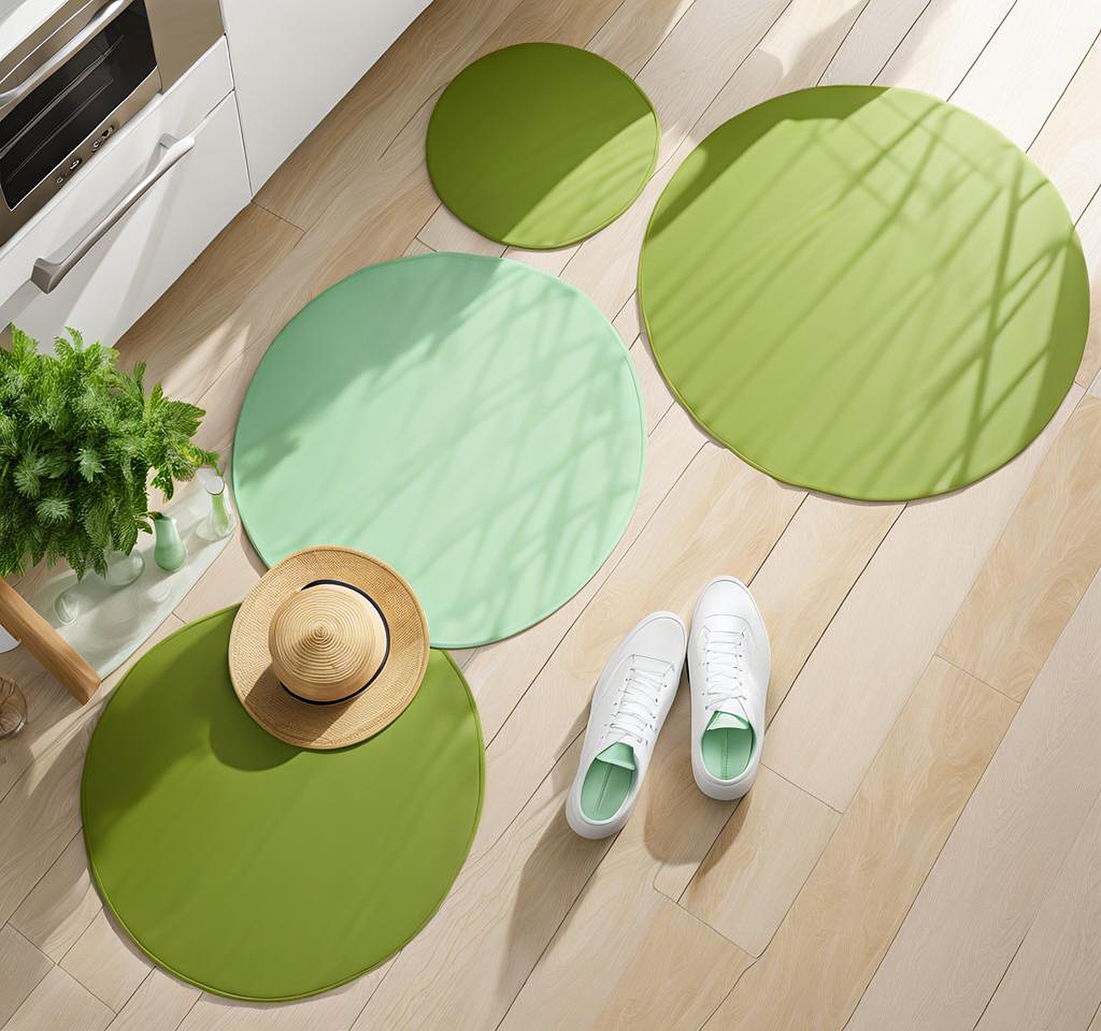 Brighten Your Kitchen with Mint Green Floor Mats