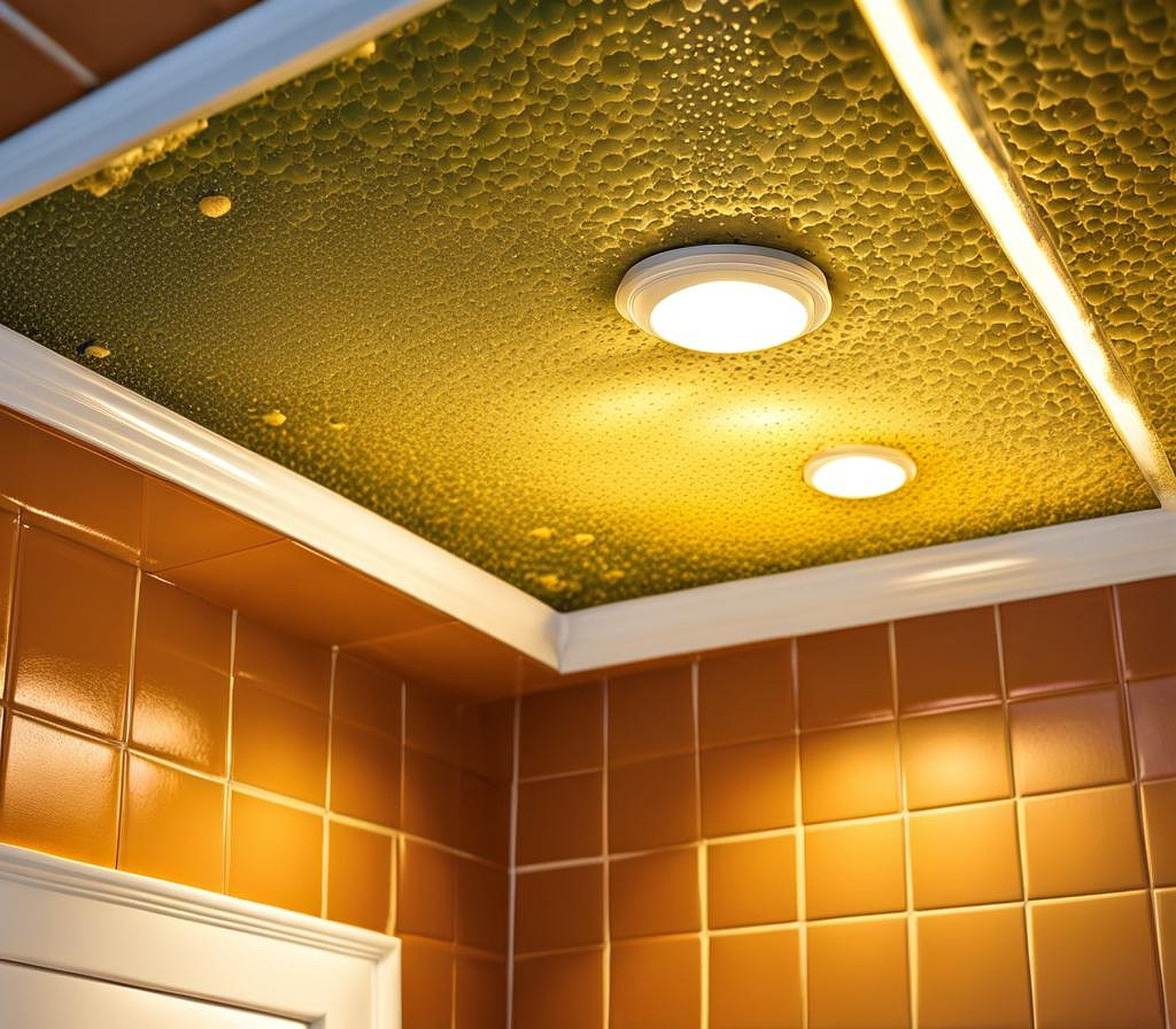 mold spores on bathroom ceiling