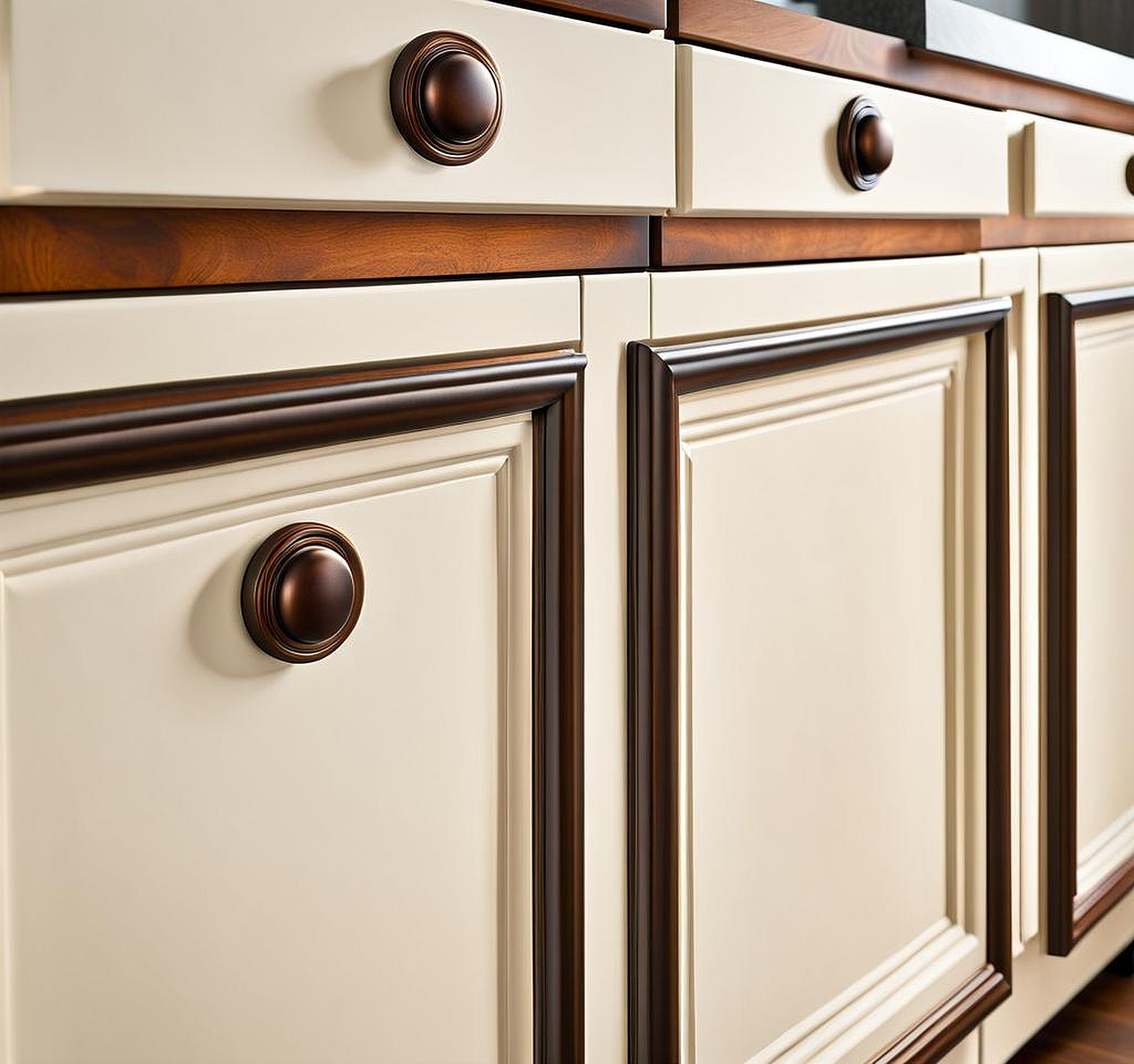 oil rubbed bronze cabinet pulls on white cabinets