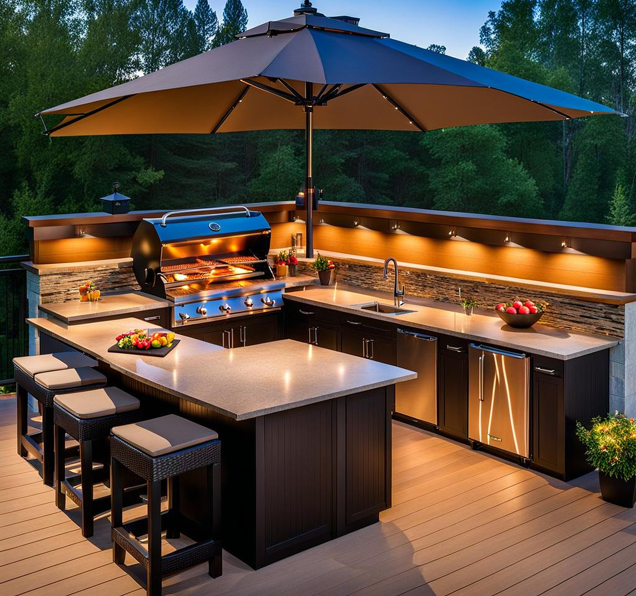 outdoor deck kitchen ideas