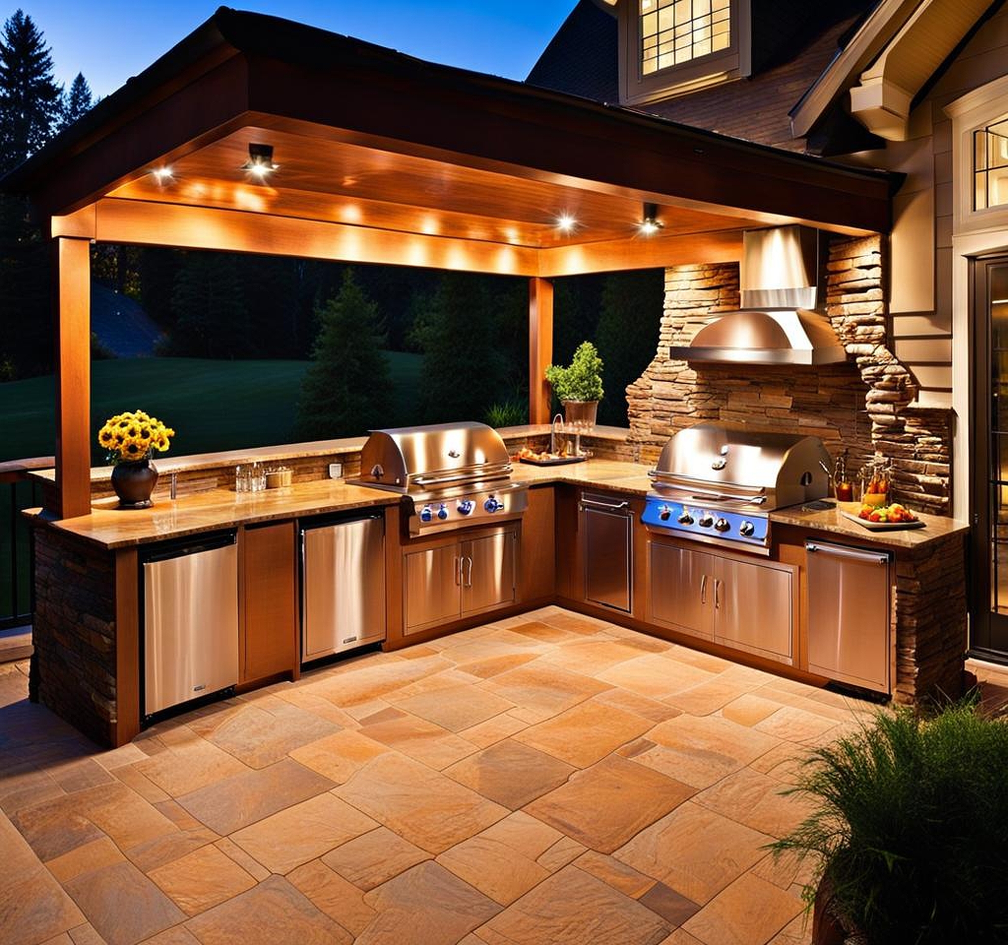 outdoor kitchen under deck ideas