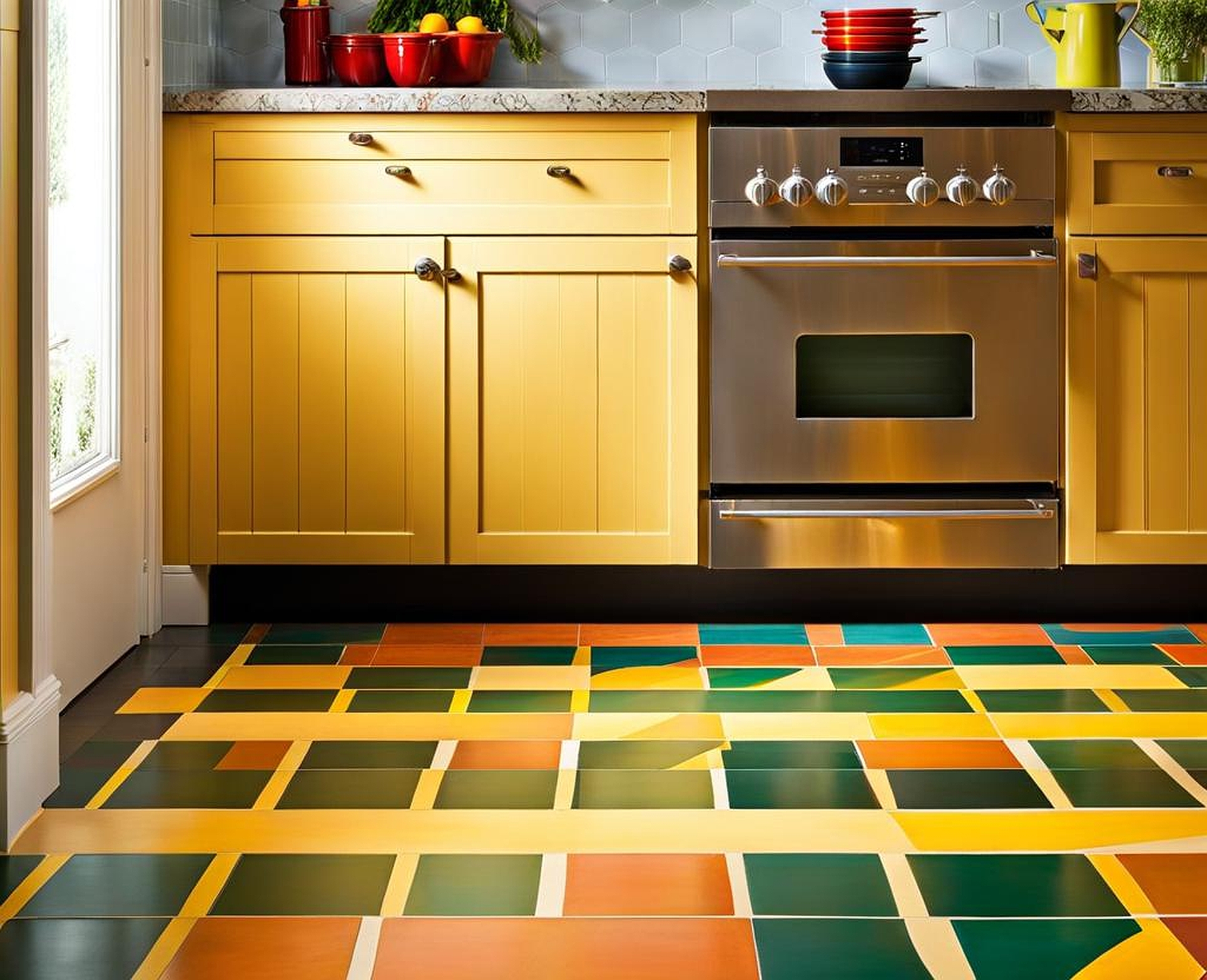 painted kitchen floor ideas