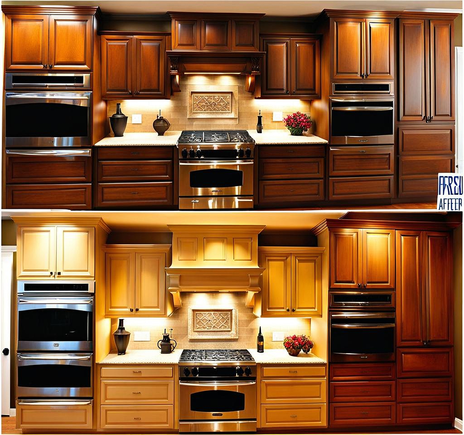 Freshen Up Kitchen Cabinets with Painting Ideas and Before/Afters