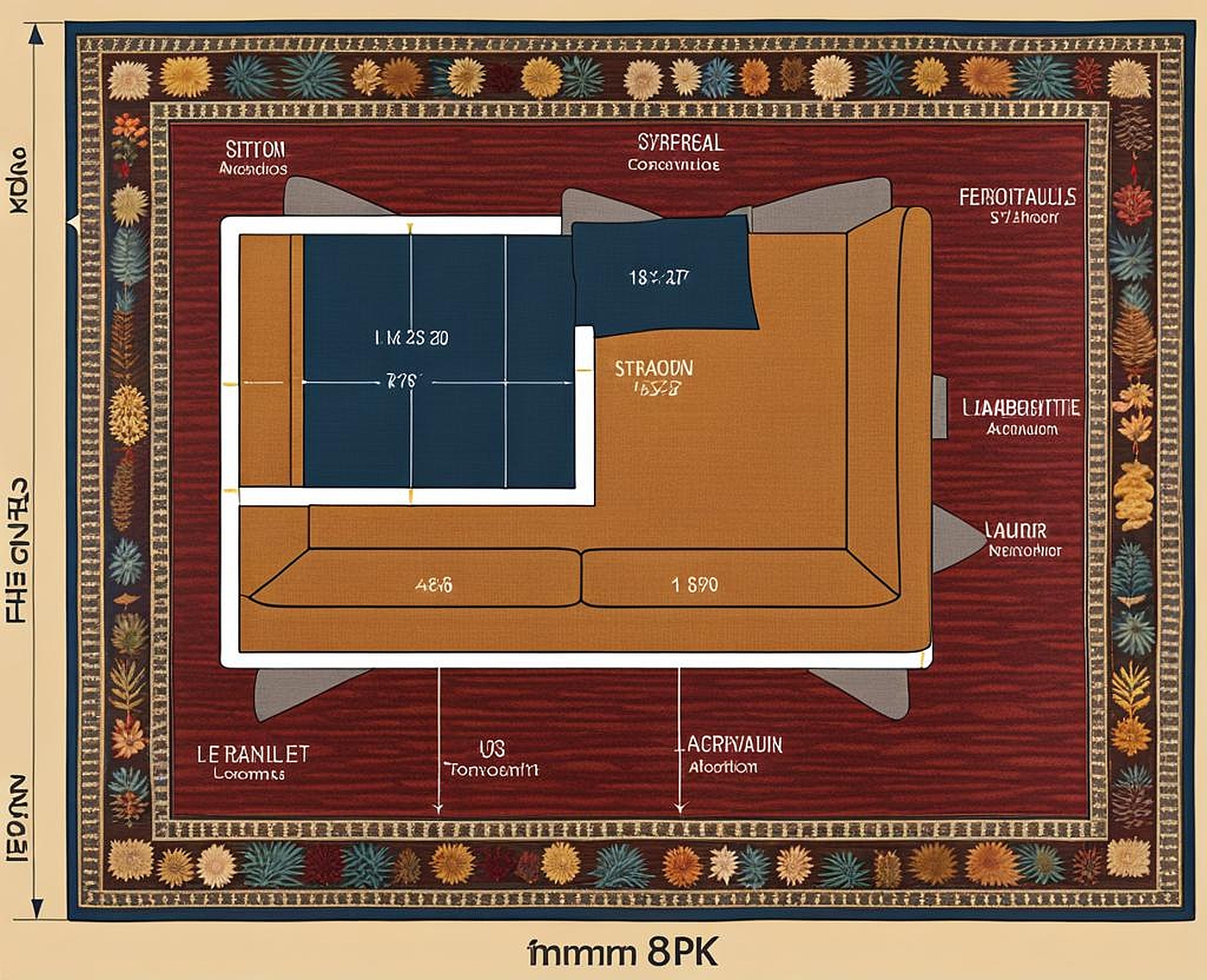 Rug Size Guide for L Shaped Sectionals