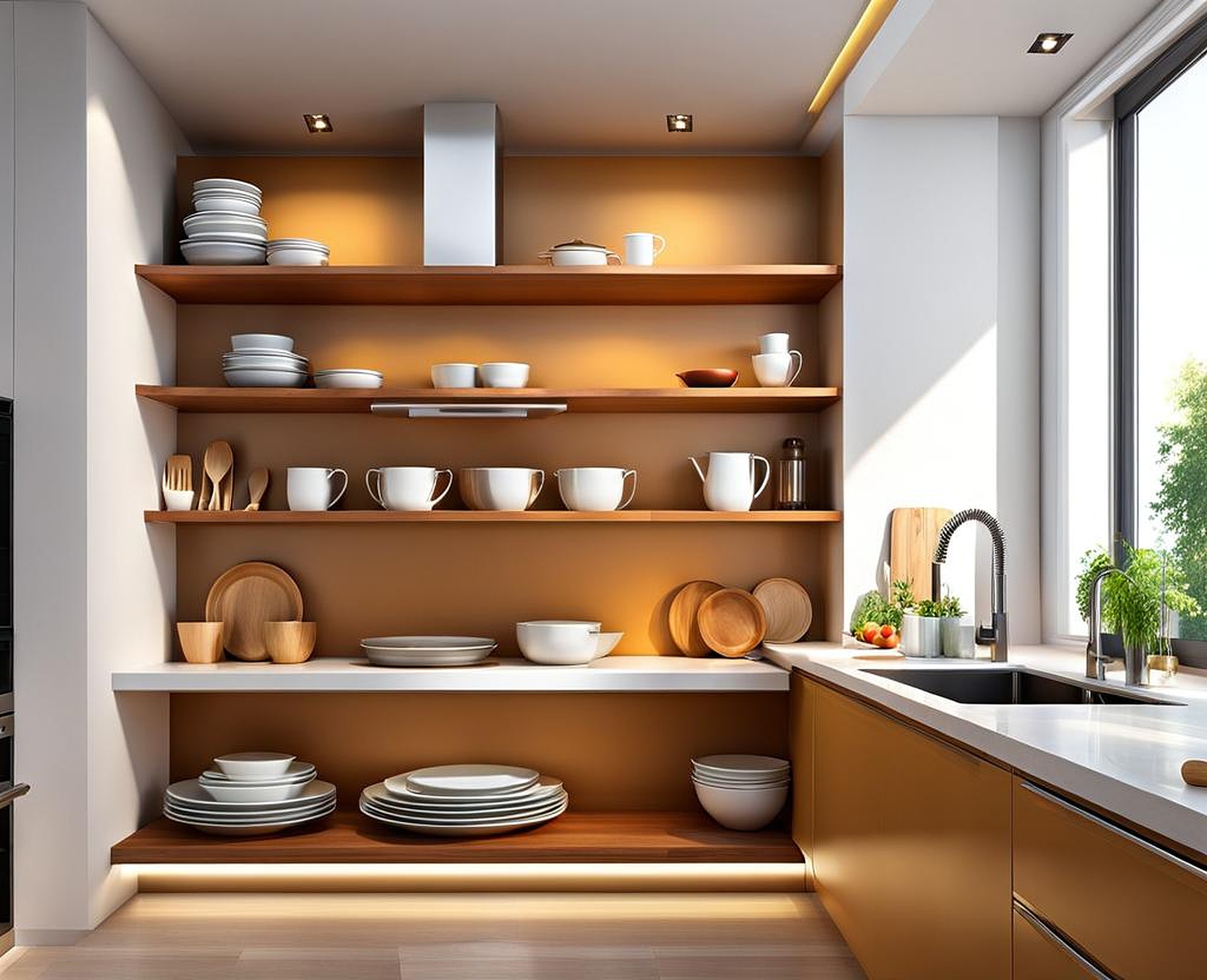 Stunning Wall Shelves Complementing Your Kitchen Design