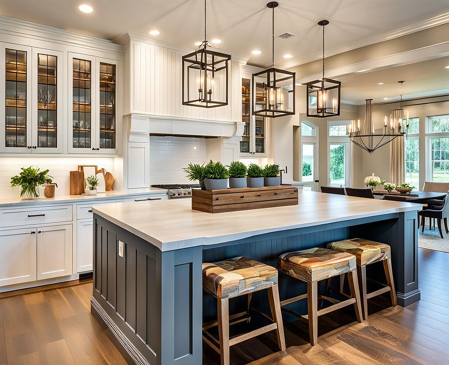 shiplap on kitchen island