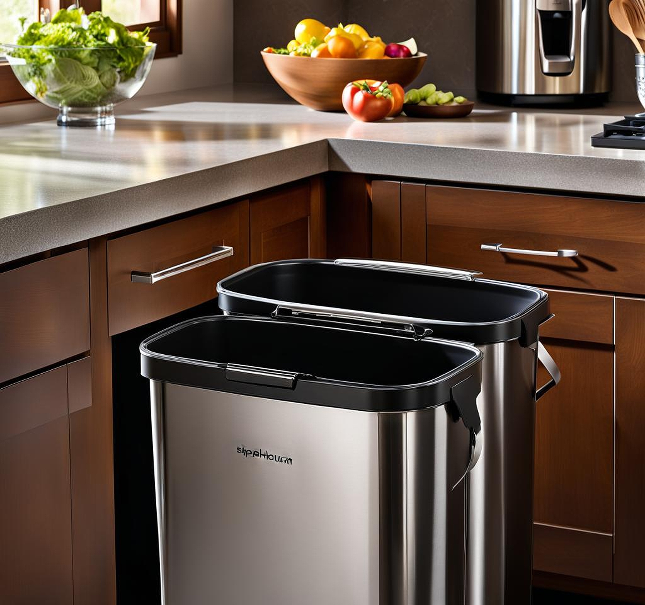 Streamlining Kitchen Functionality with Simple Human Garbage Cans