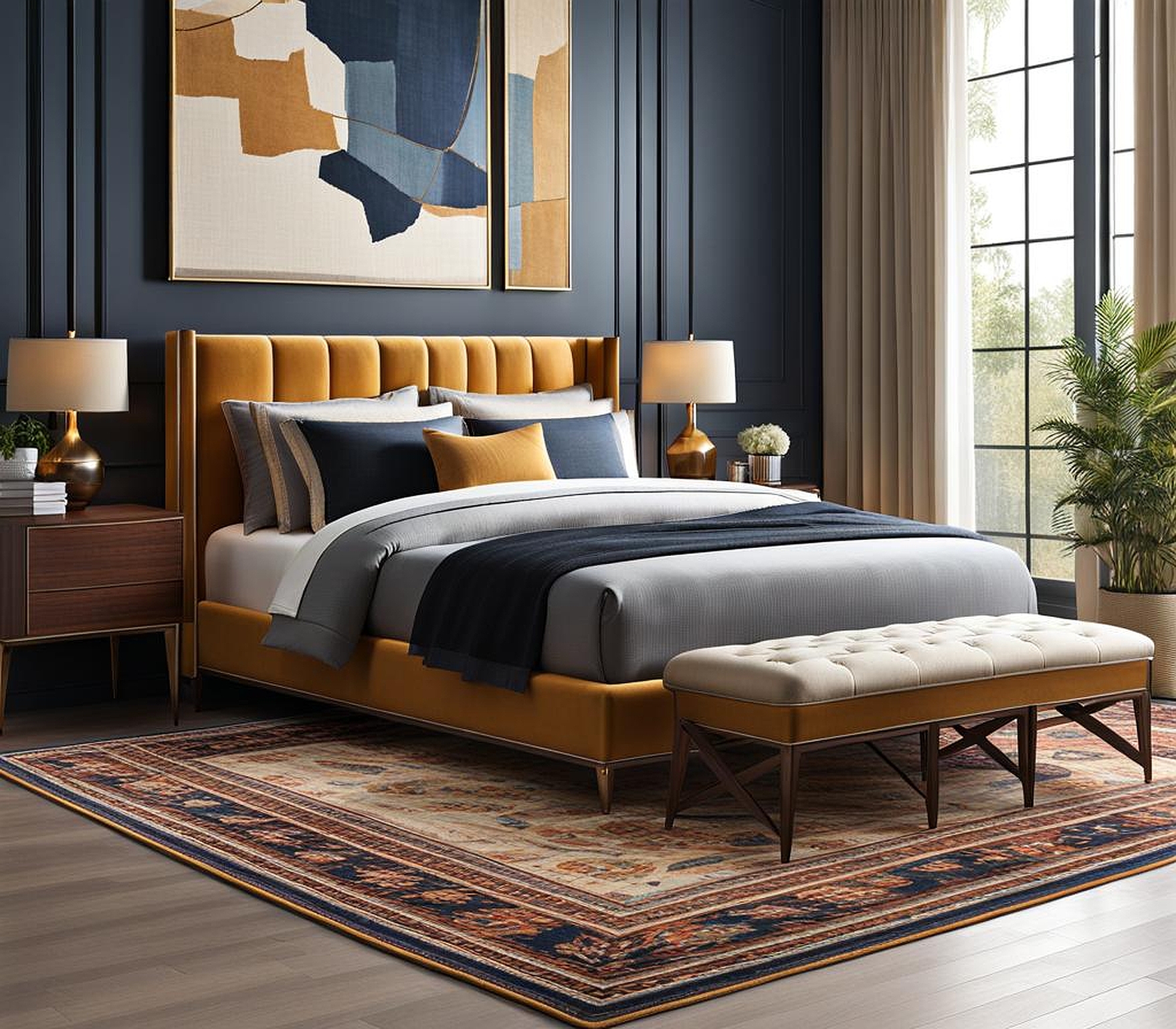 Effortlessly Elevate Your King Bed with Perfectly Sized Rug