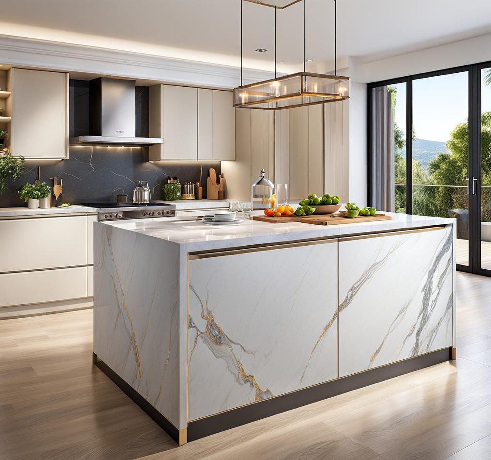 Stunning Marble Top for Small Kitchen Island