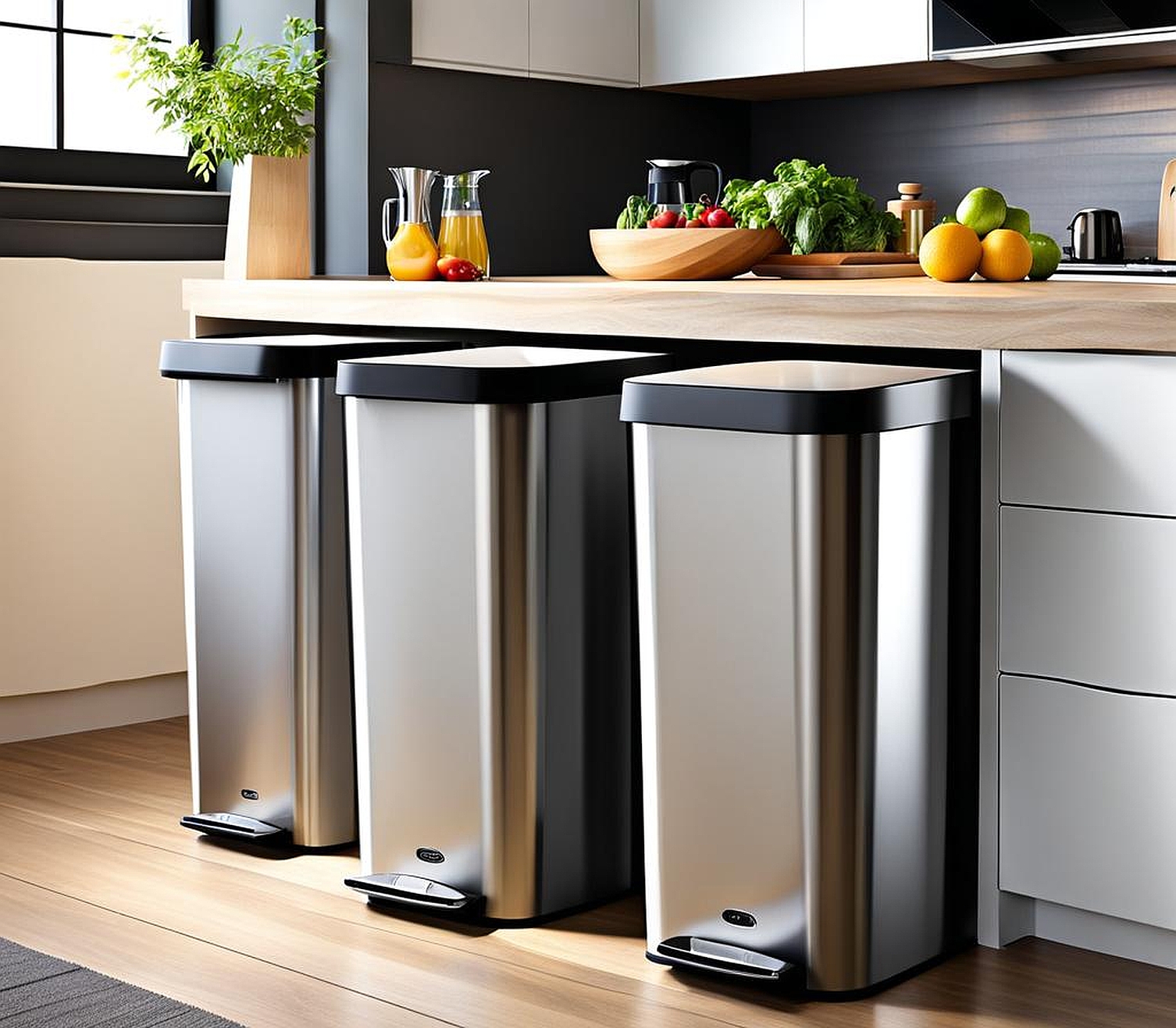 Stylish Small Kitchen Recycle Bins for Compact Spaces