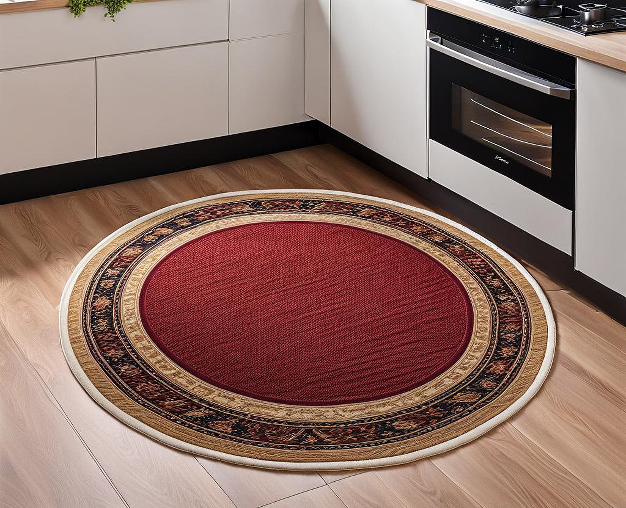 Tiny Yet Trendy Round Rugs for Kitchens