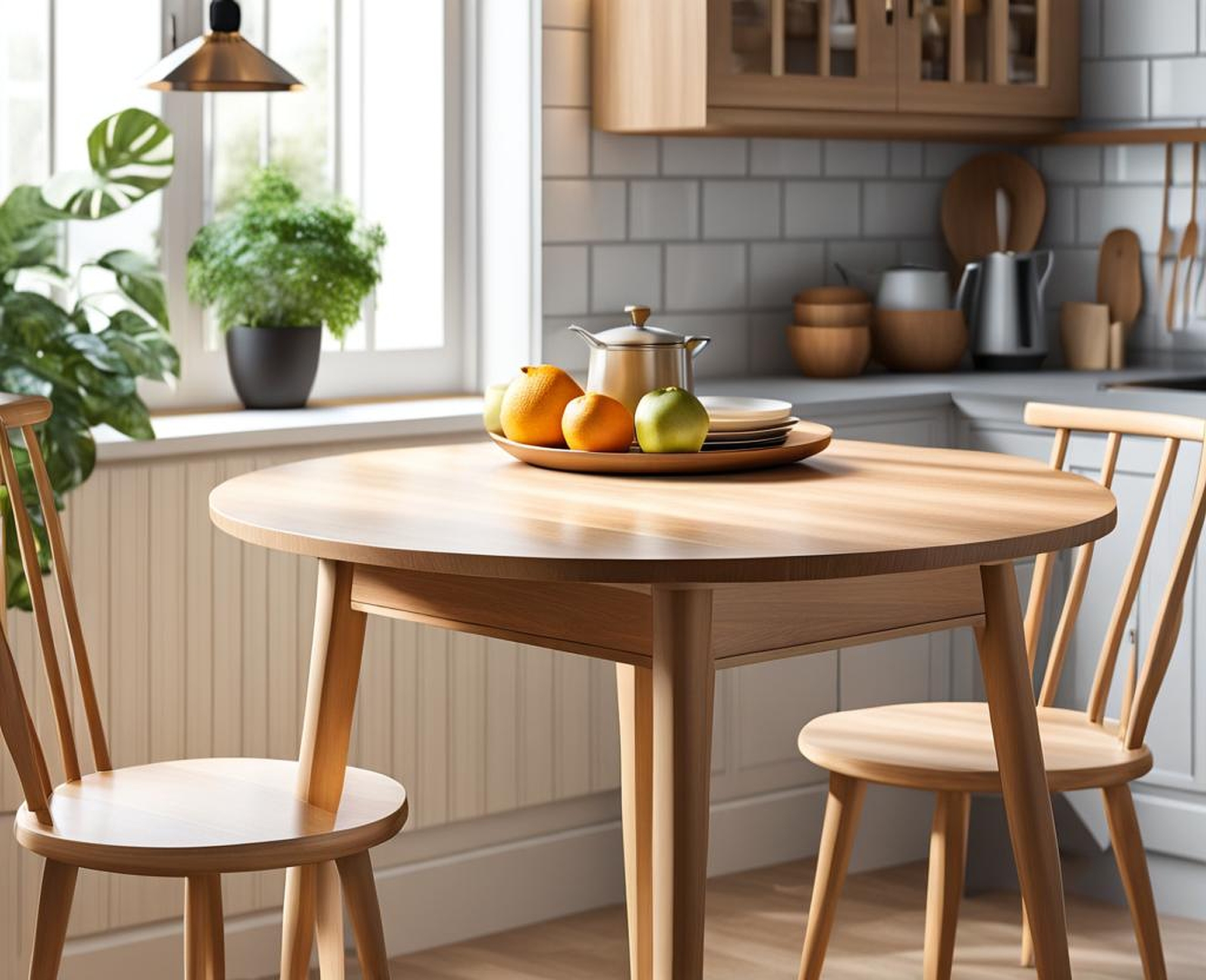 Cozy Small Round Kitchen Table for Two