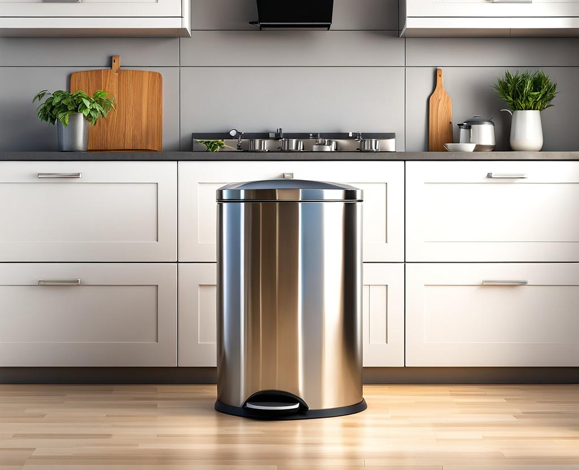 standard tall kitchen trash can size