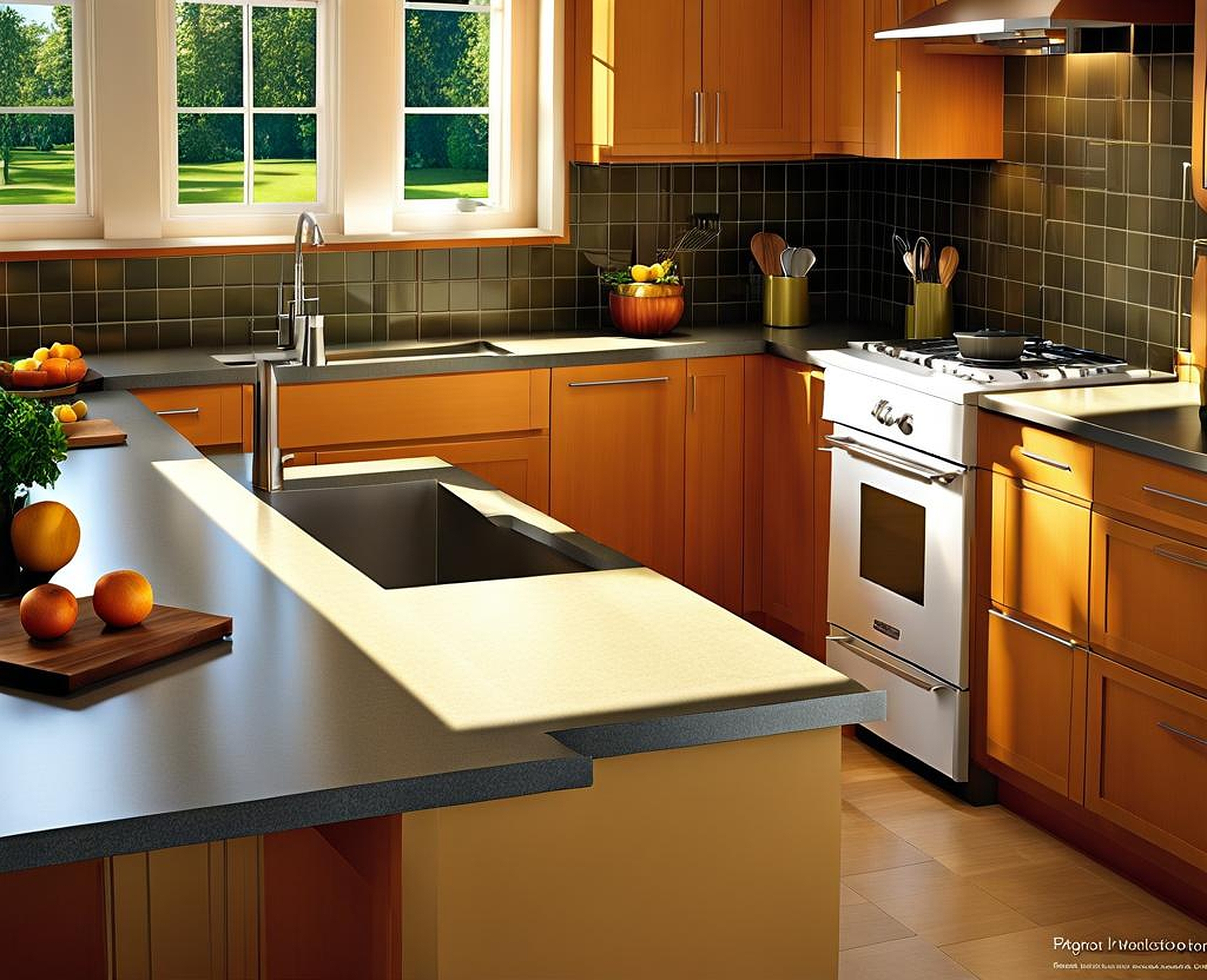 the height of a standard kitchen countertop would be about