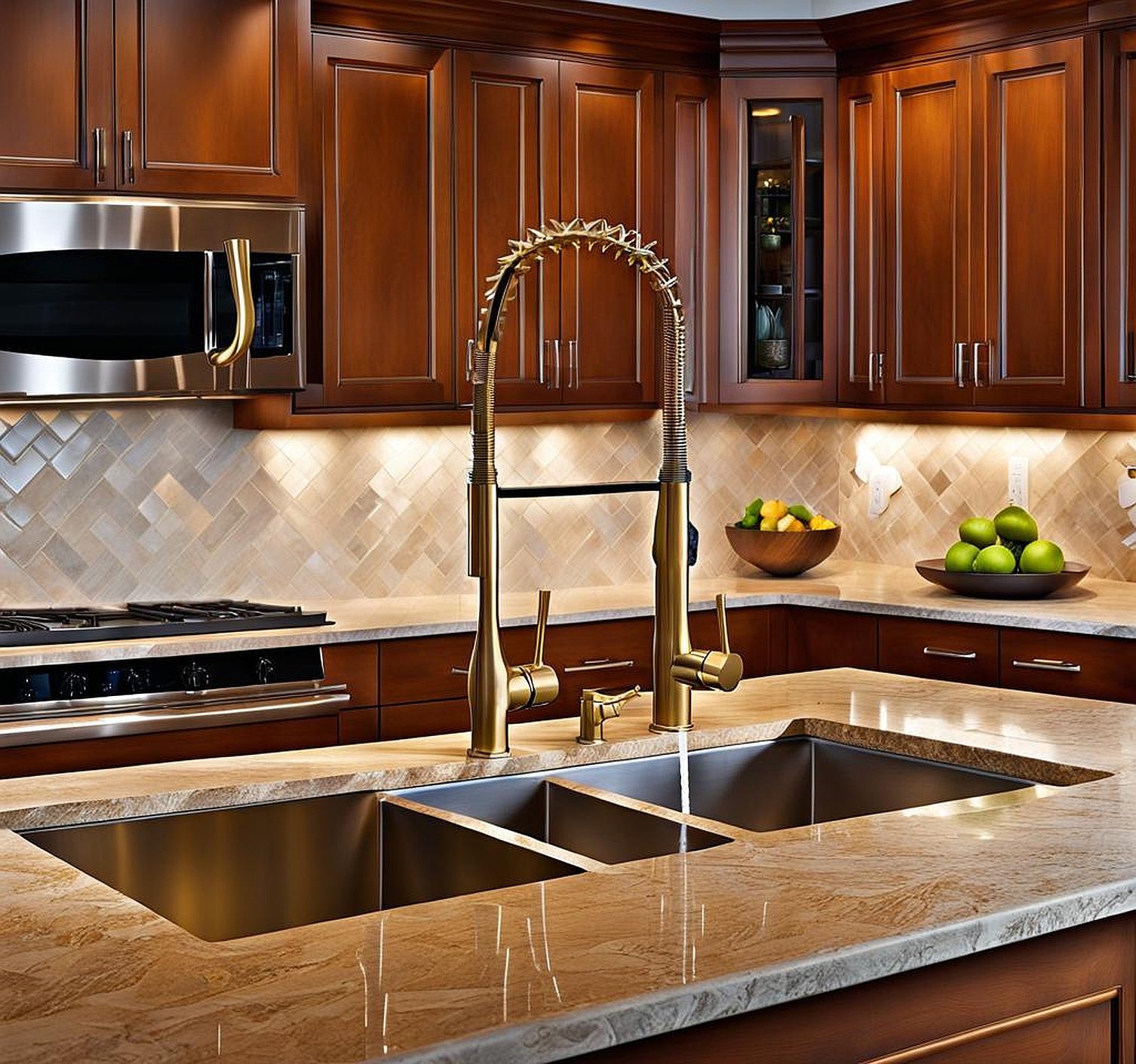 two toned kitchen faucets