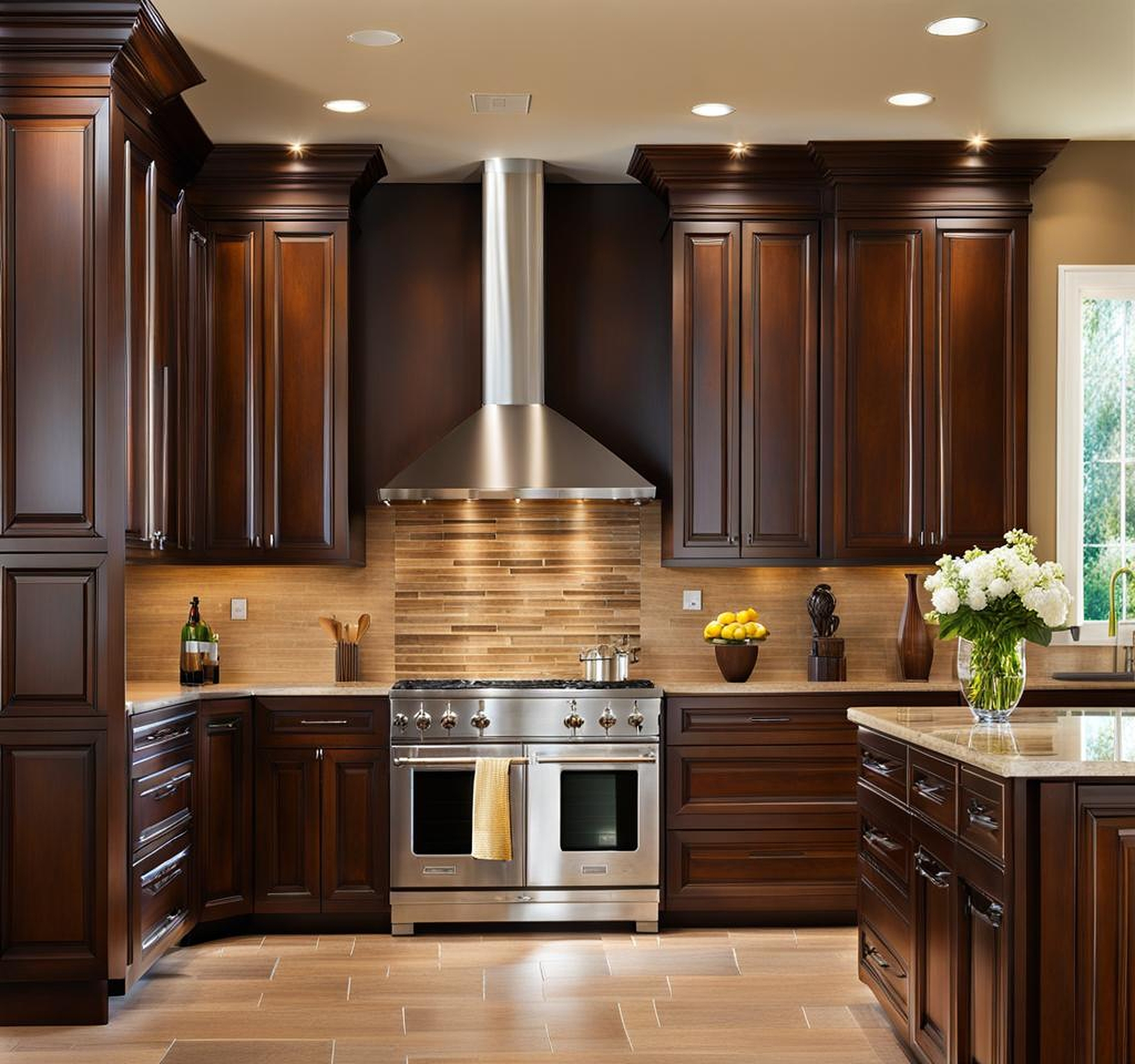 what color goes best with brown cabinets