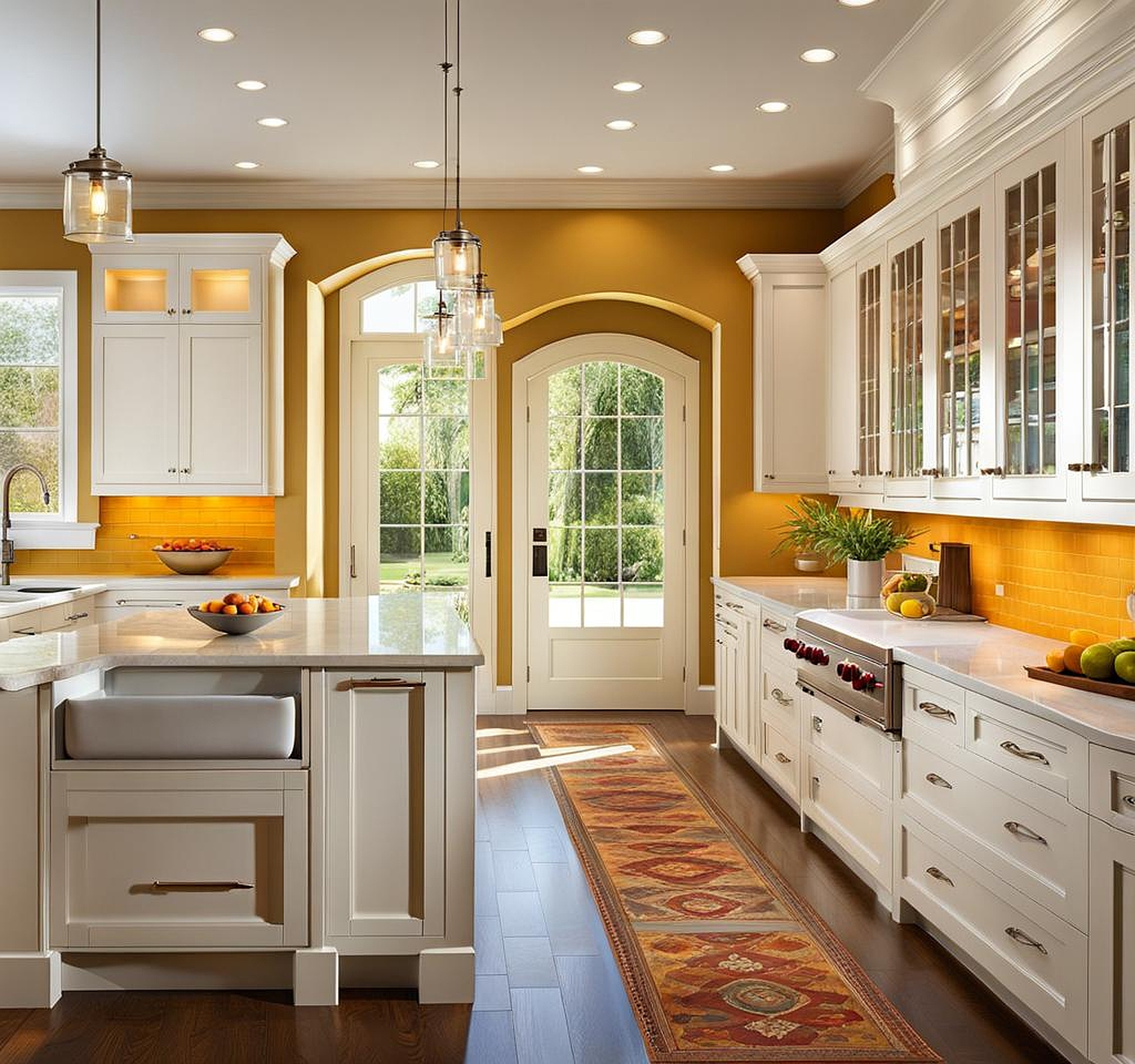 Artfully Incorporating Color into White Kitchen Havens