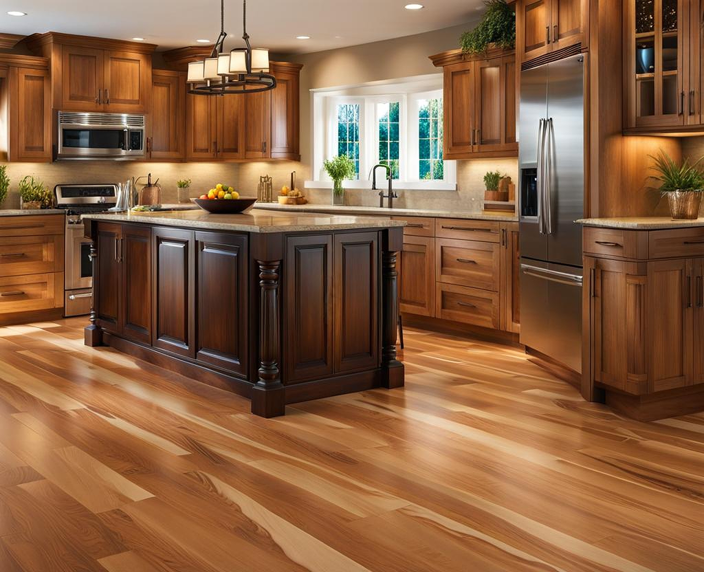 what flooring goes with hickory cabinets