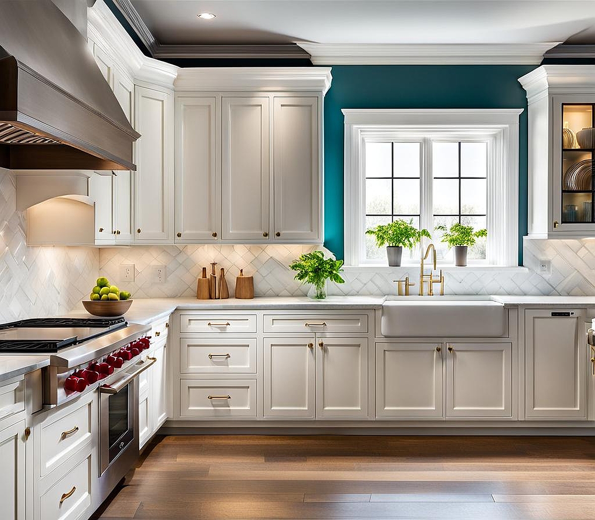 white kitchen cabinets what color walls