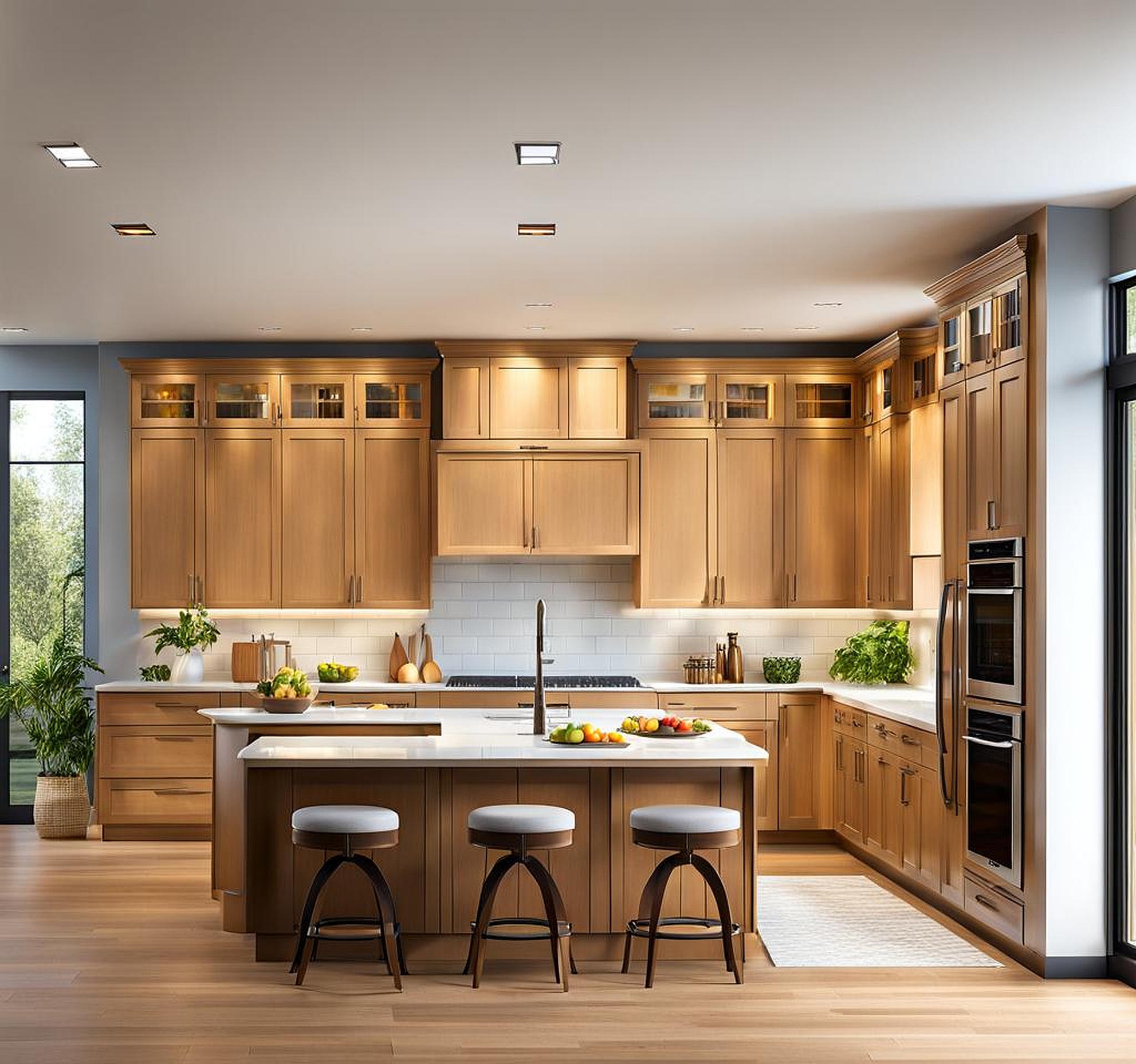 kitchen cabinets up to the ceiling