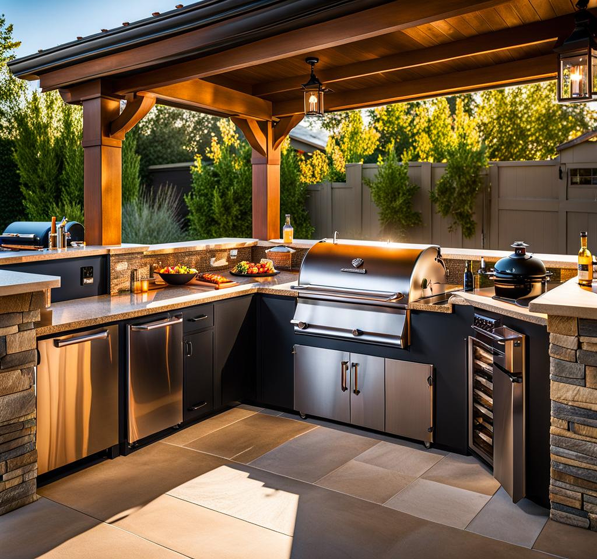 Traeger’s Place in an Outdoor Kitchen Layout for Efficient Cooking