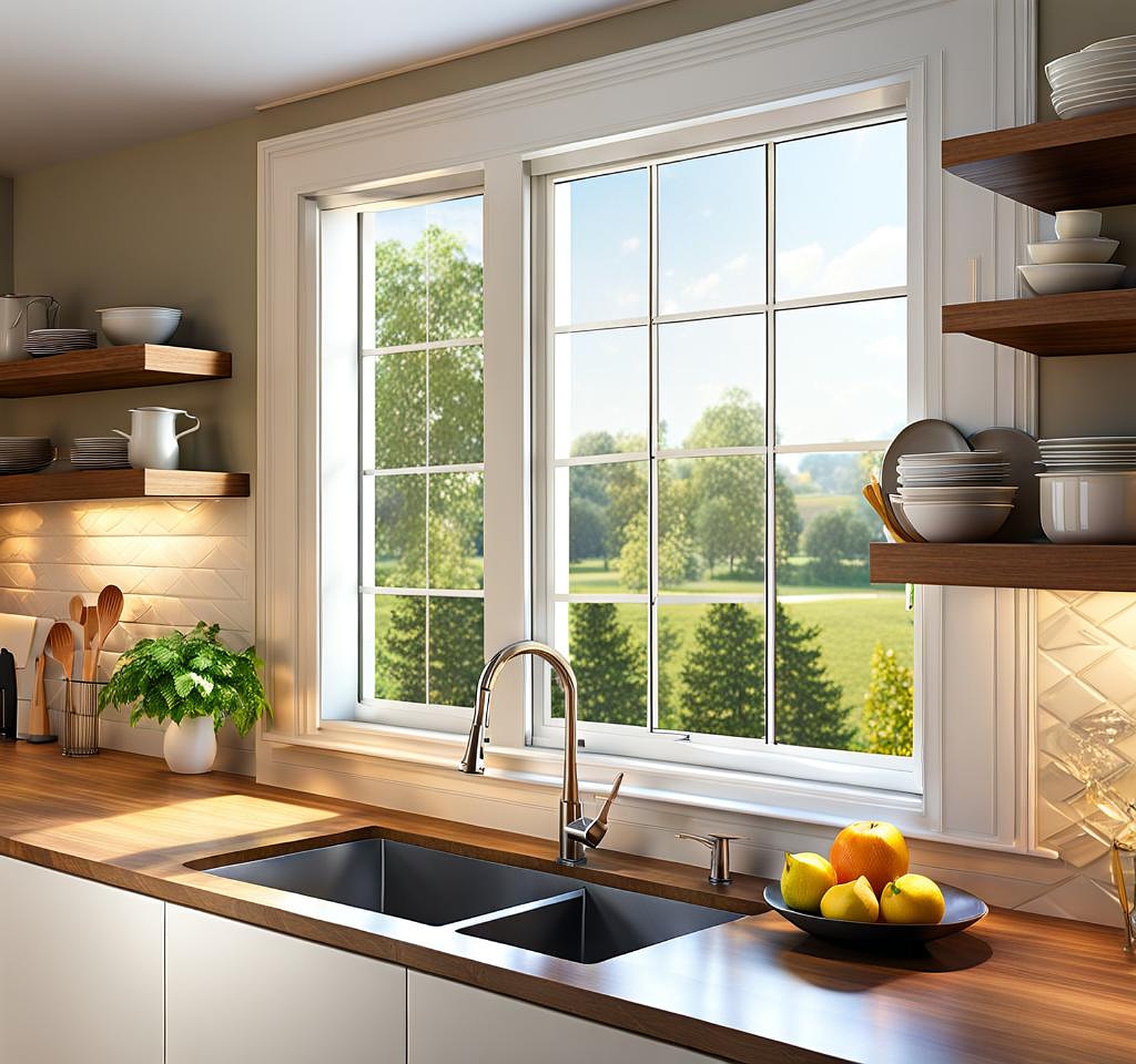 kitchen window size over sink