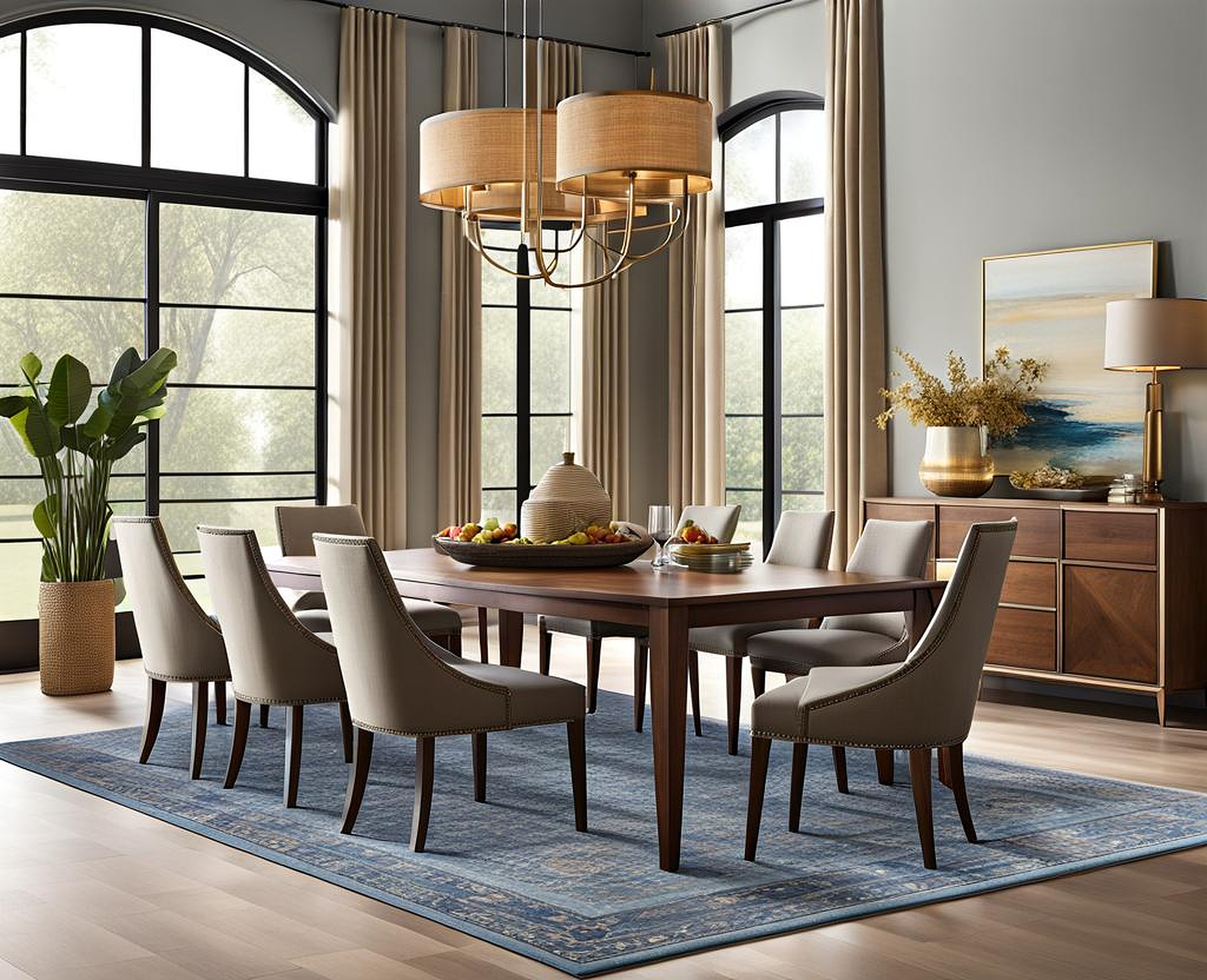 Curate a Captivating Dining Experience with the Ideal Area Rug Size