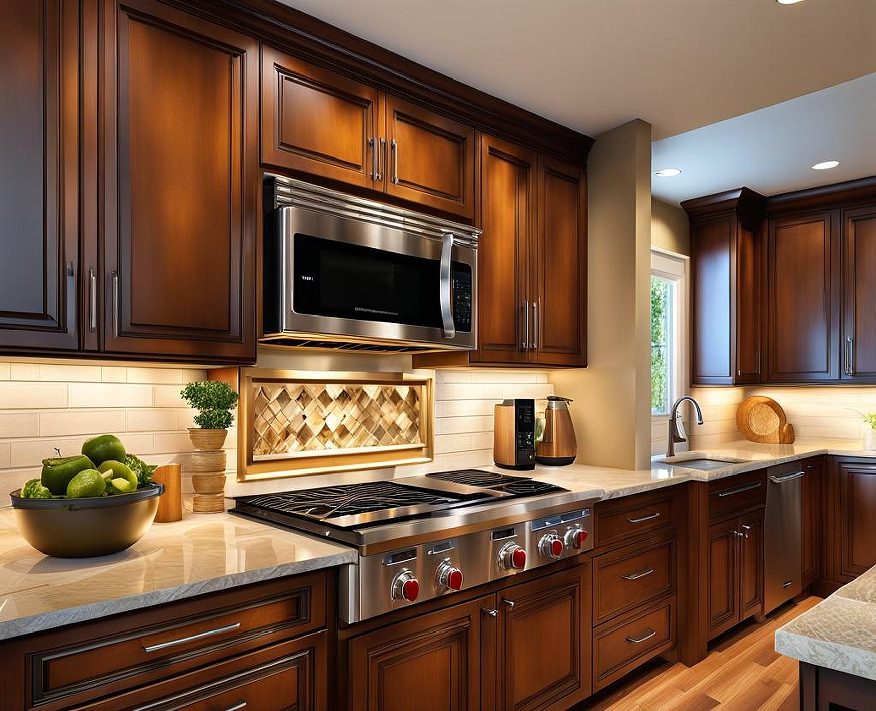 cabinet for microwave above stove