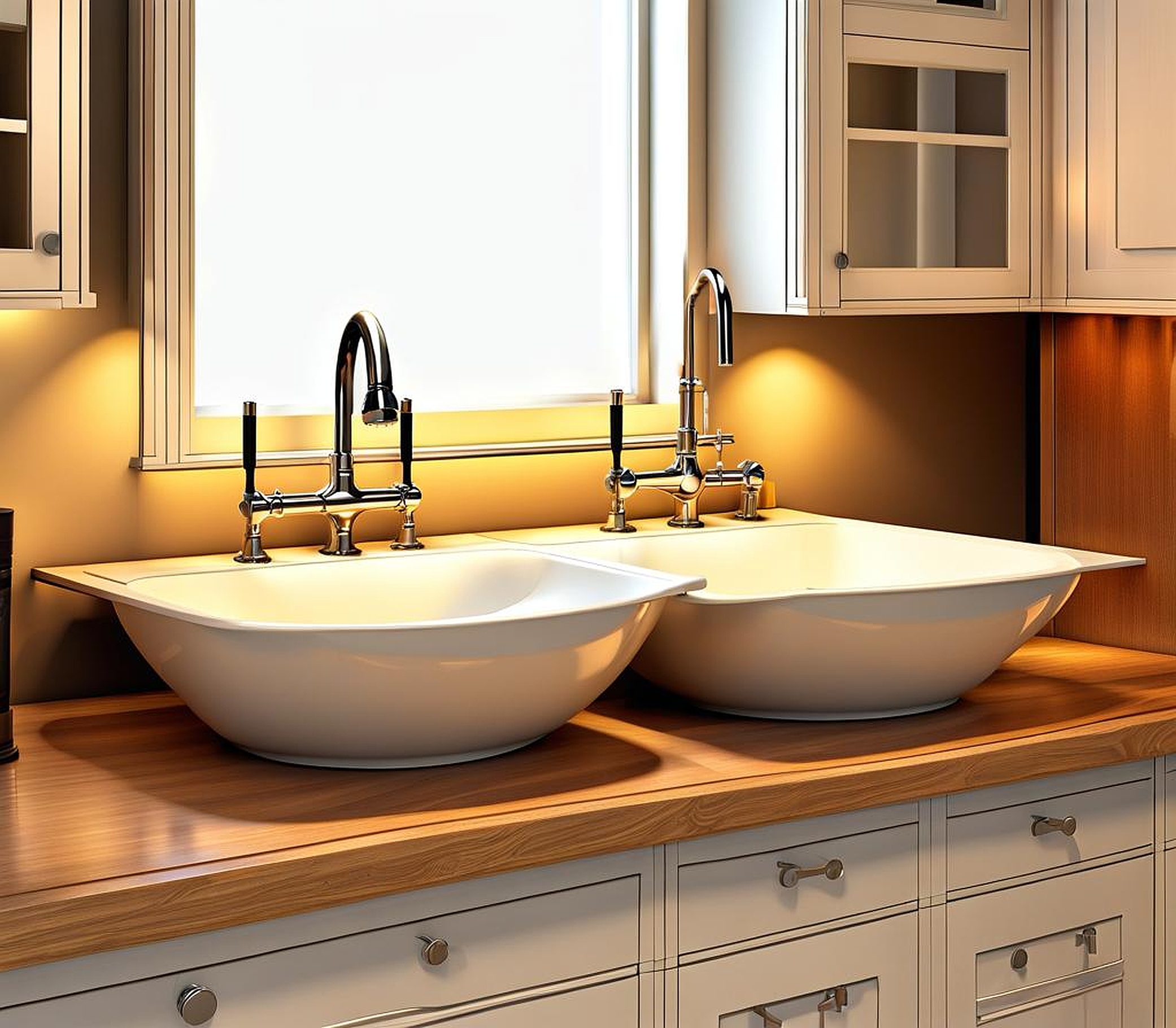 double sink plumbing system