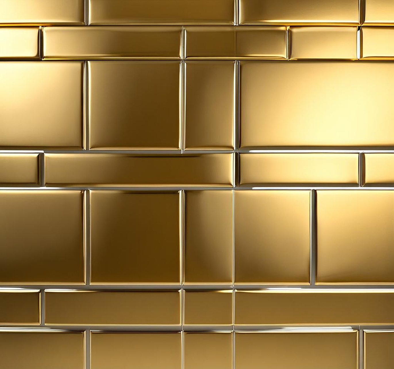 kitchen backsplash with gold accents