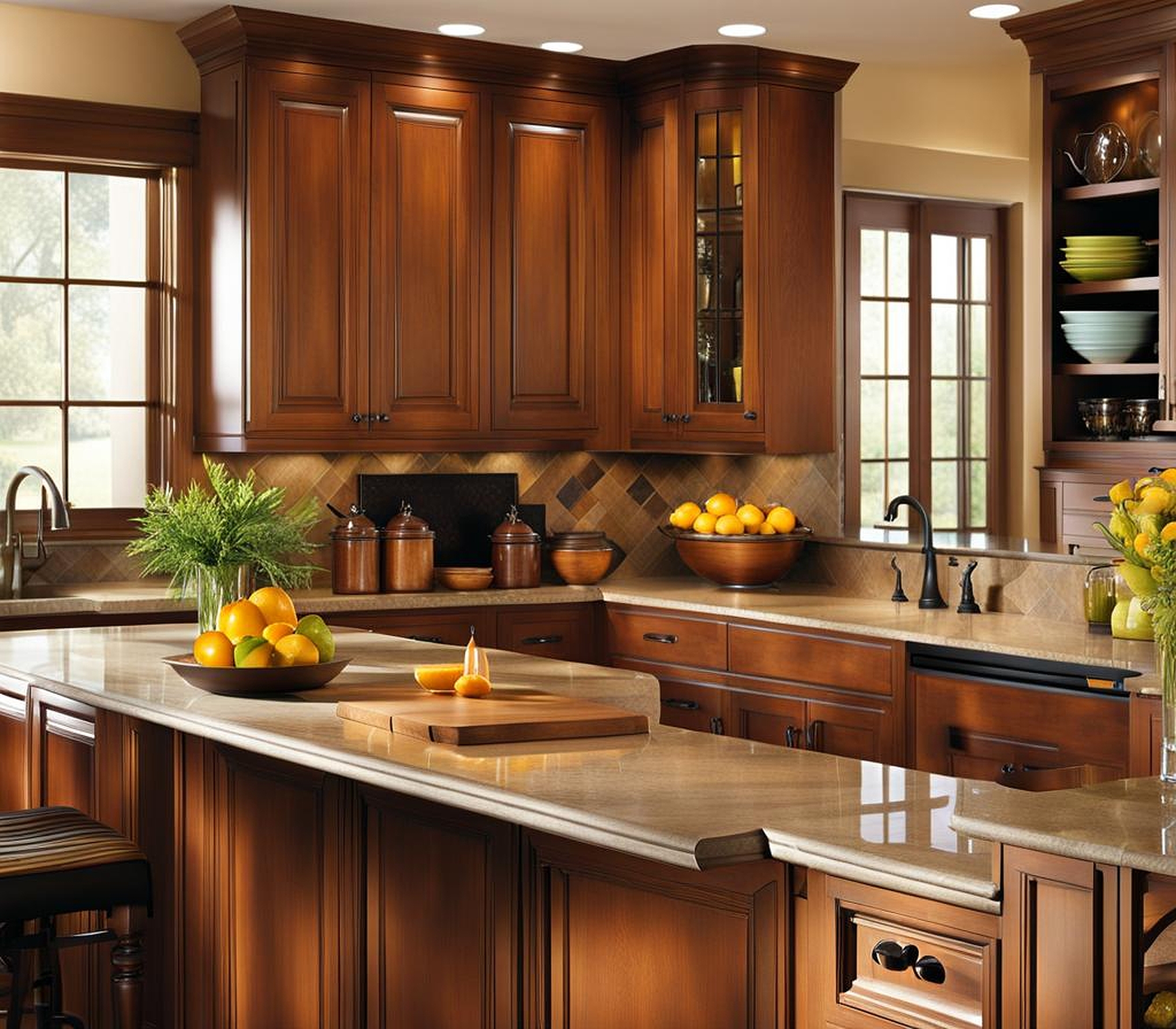 Efficient Kitchen Cabinets on Countertops