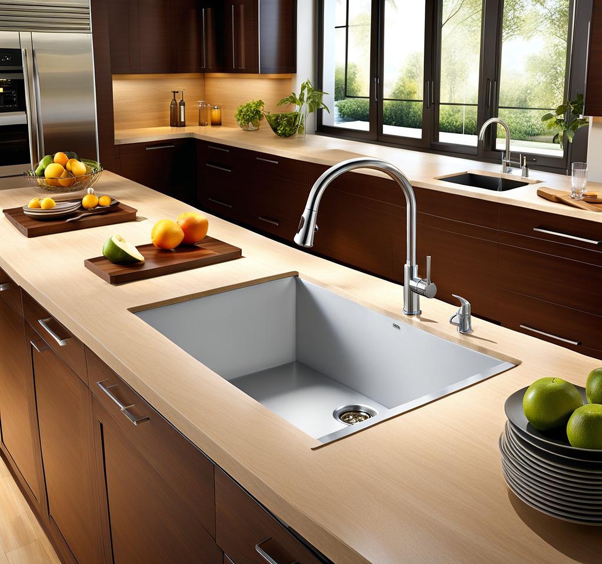 Incorporate Kitchen Islands with Sinks for Enhanced Functionality