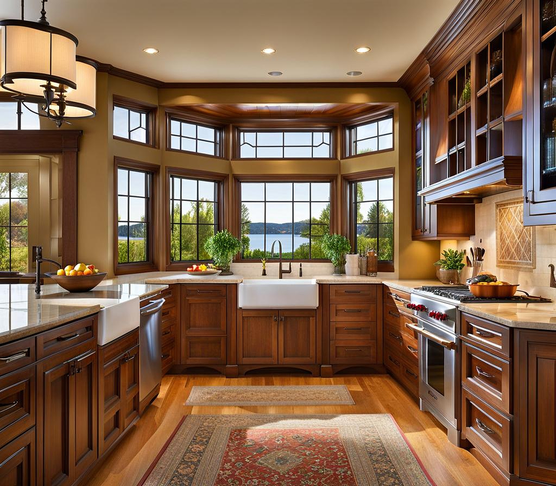 Bay Windows Enrich Kitchens with Natural Grandeur