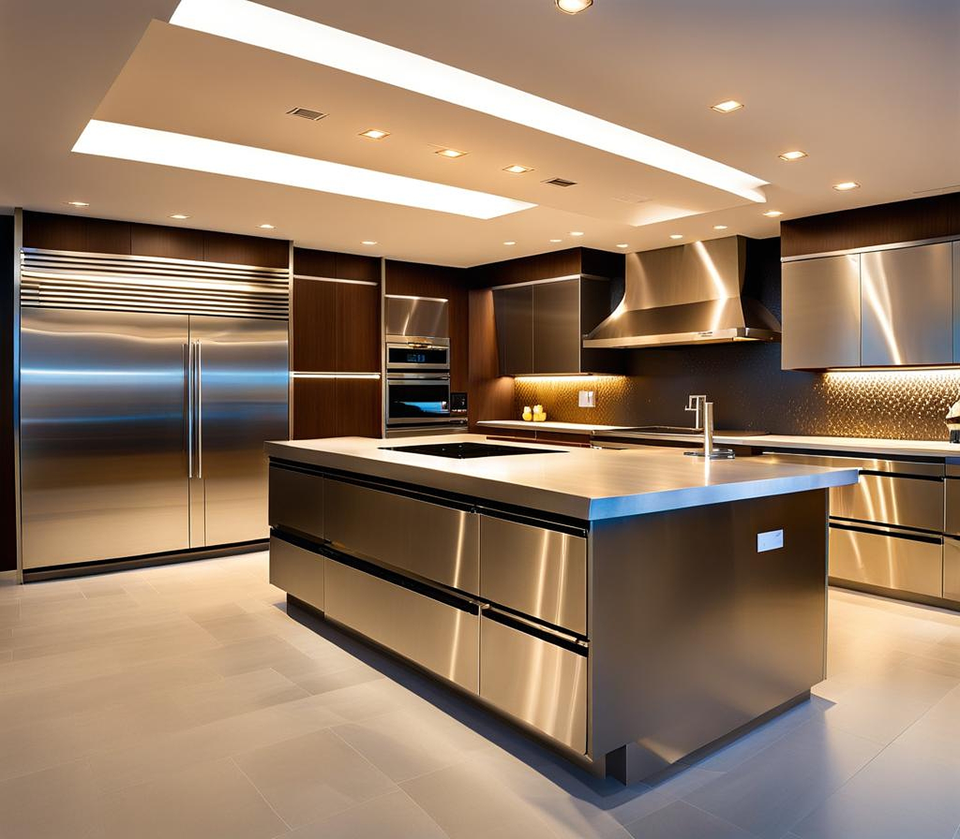 Transformative Kitchen Magic with Lasertron Stainless Steel Cabinets