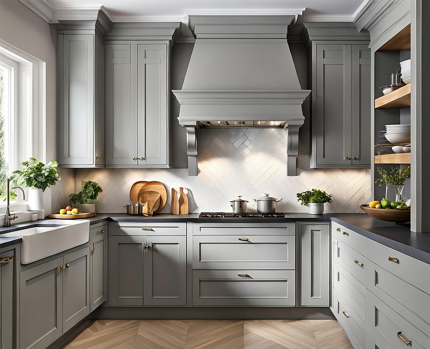 light gray kitchen cabinet paint