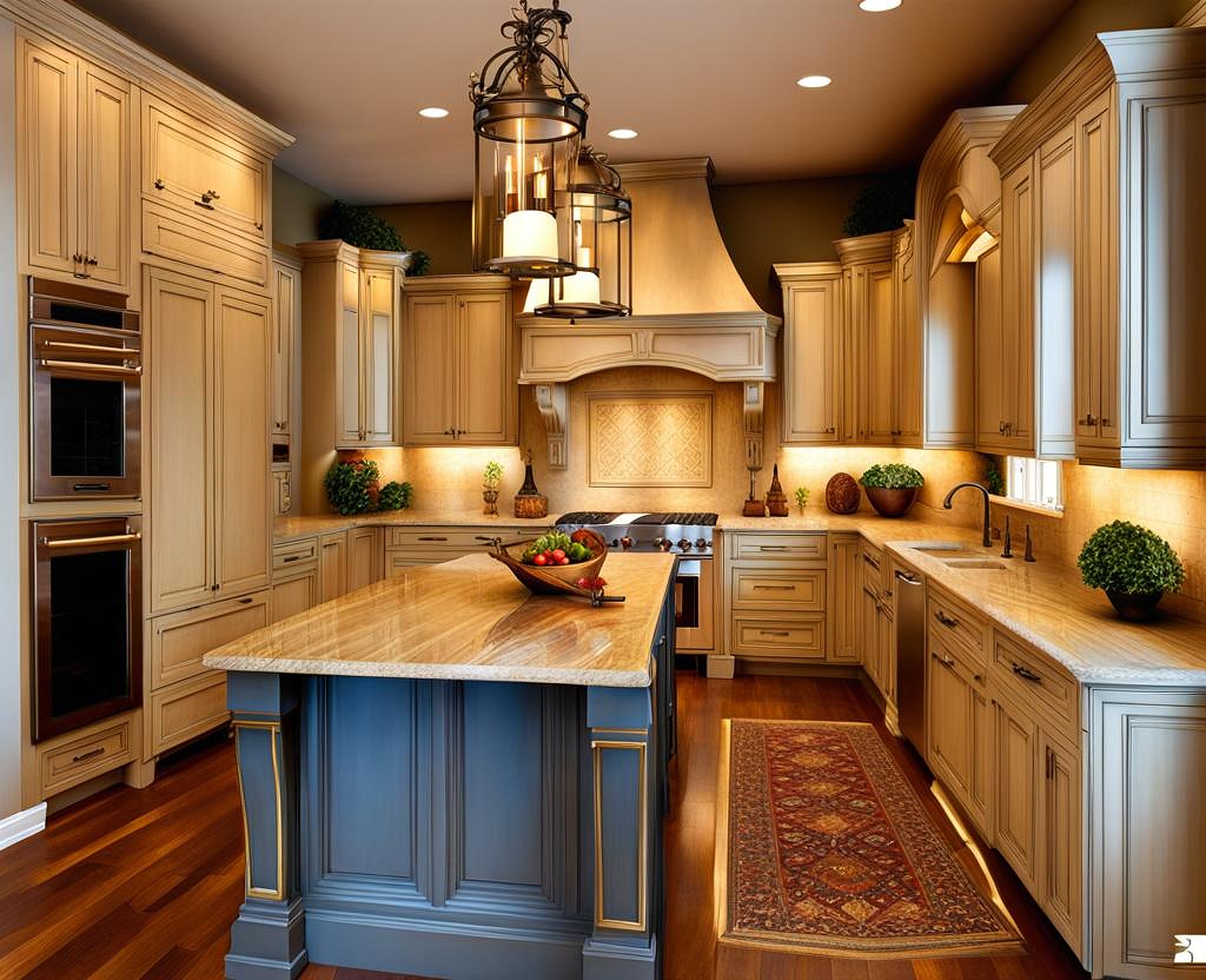 French Country Kitchen Lighting Elegance