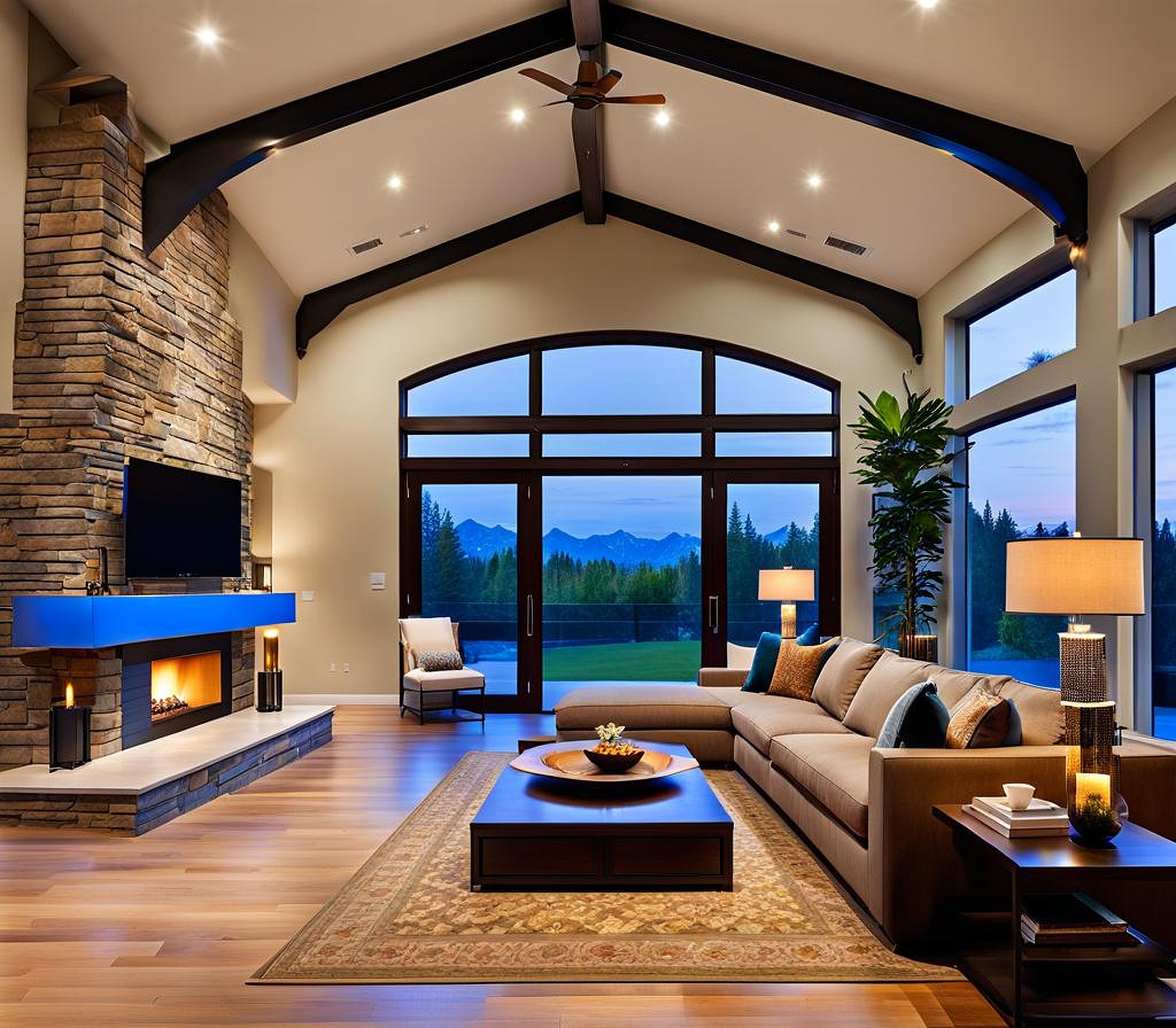 lighting for vaulted ceiling living room