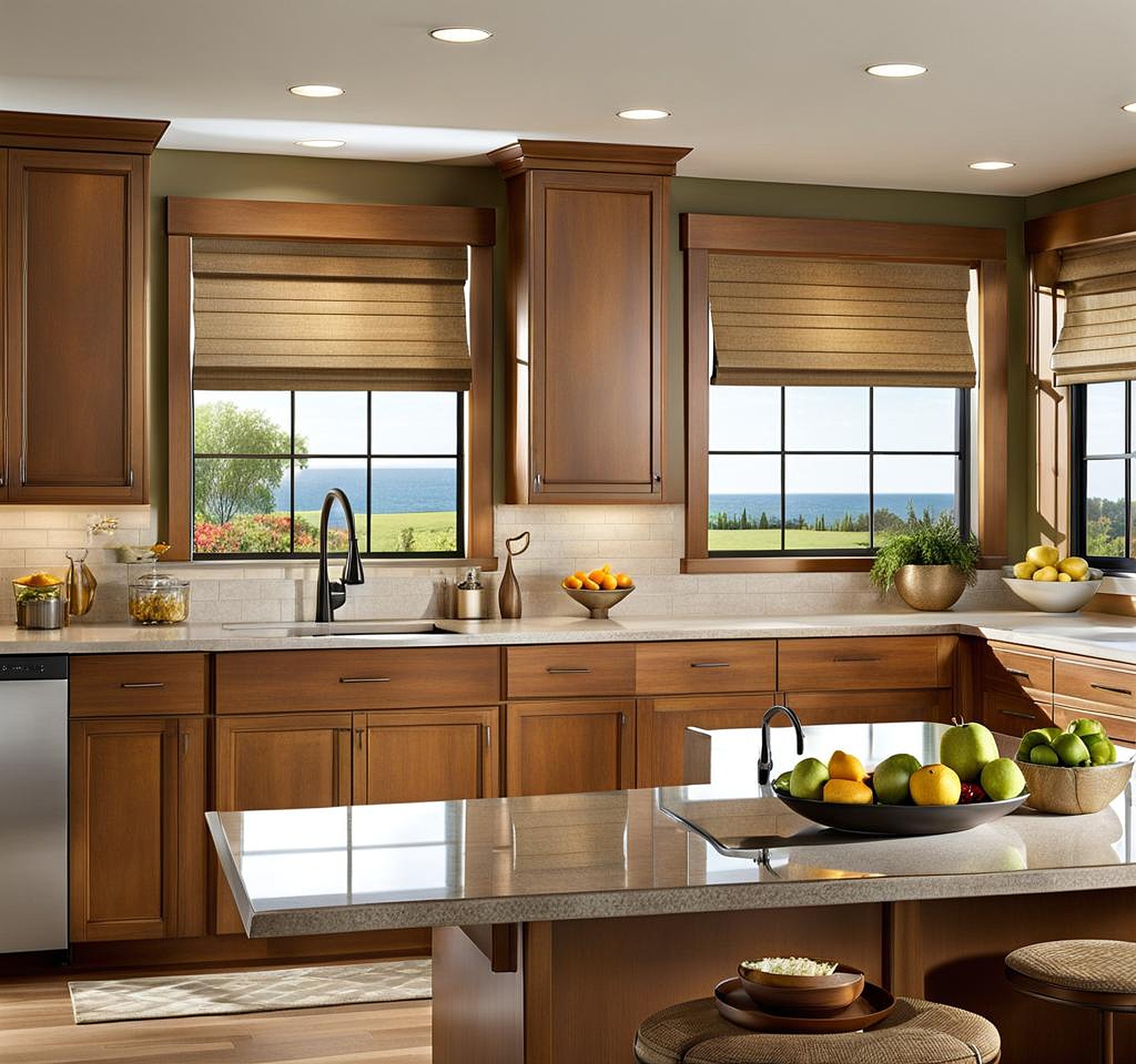 Elegant Over Sink Kitchen Window Treatments for Contemporary Decor