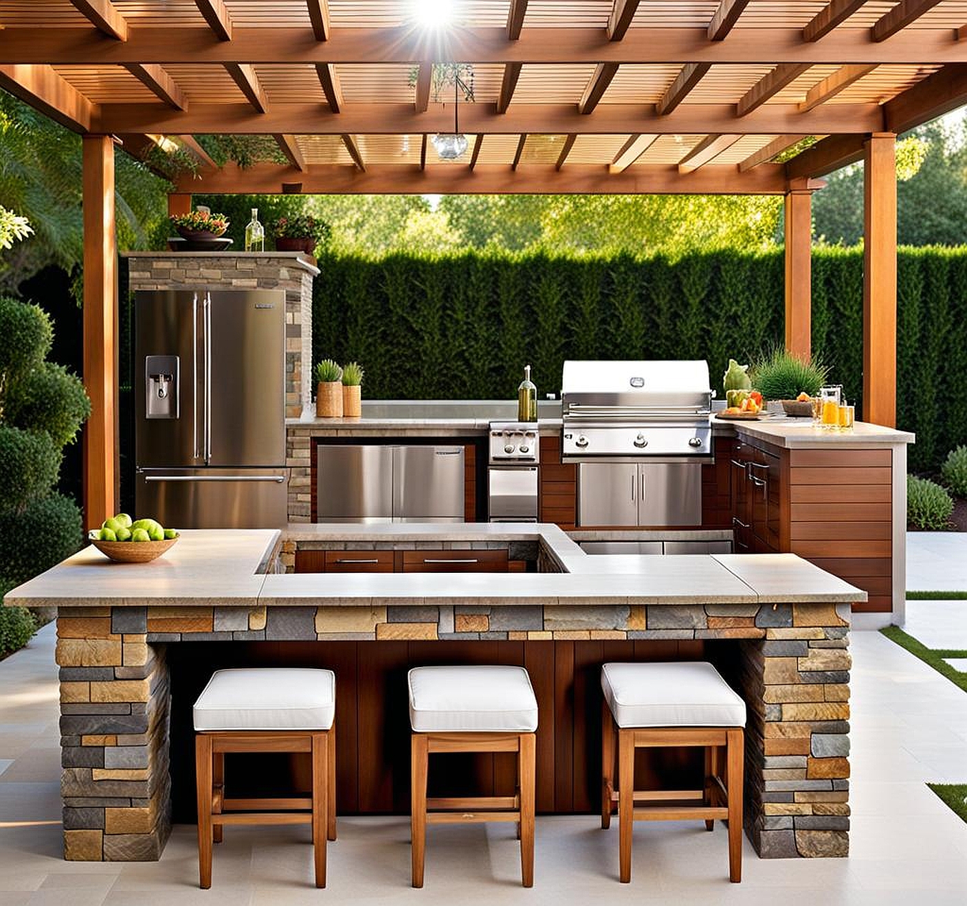 outdoor kitchen ideas u shaped