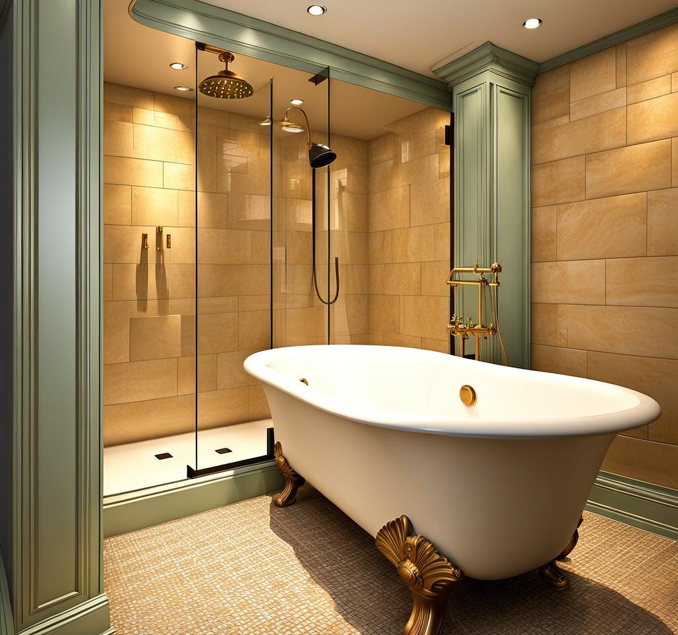 replace clawfoot tub with shower